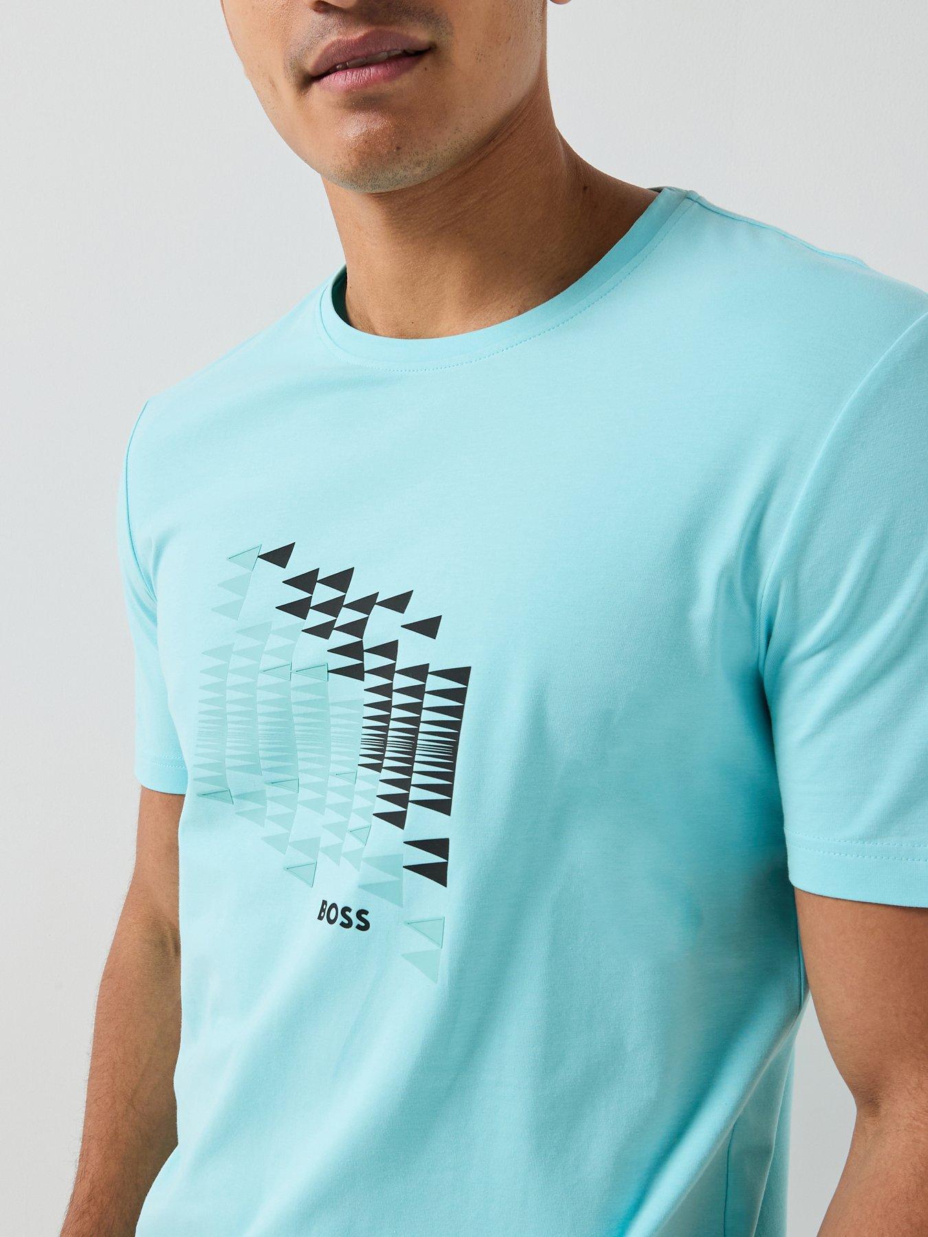 Image 4 of 4 of BOSS Regular Graphic Tops - Blue