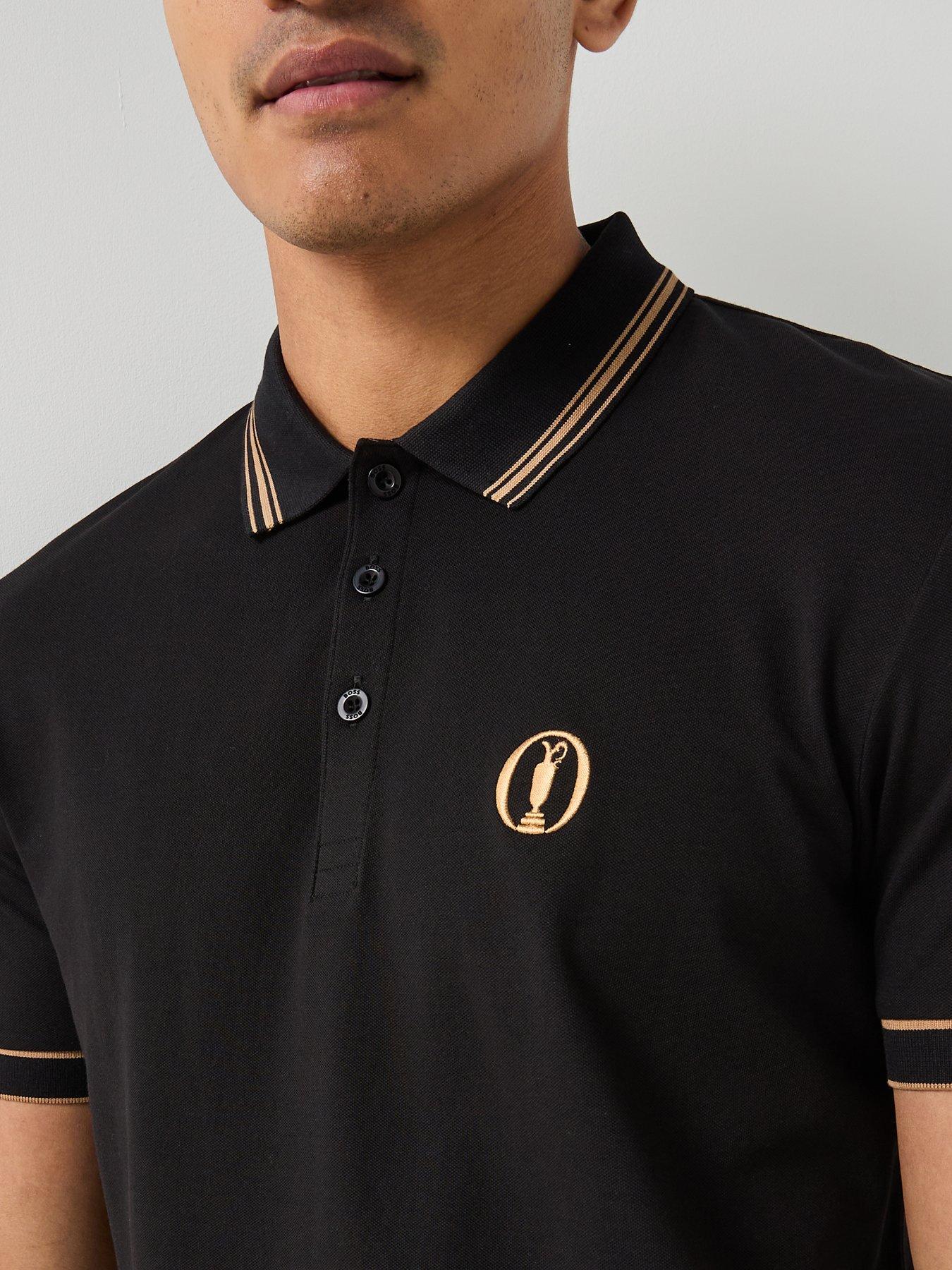 Image 4 of 6 of BOSS Paddy The Open26 Regular Fit Polo Shirt - Black