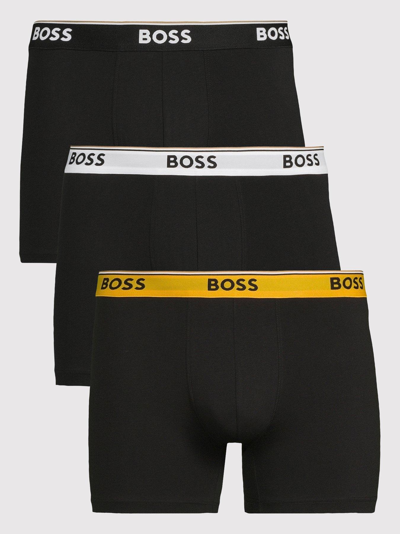BOSS 3 Pack Power Boxer Briefs - Black