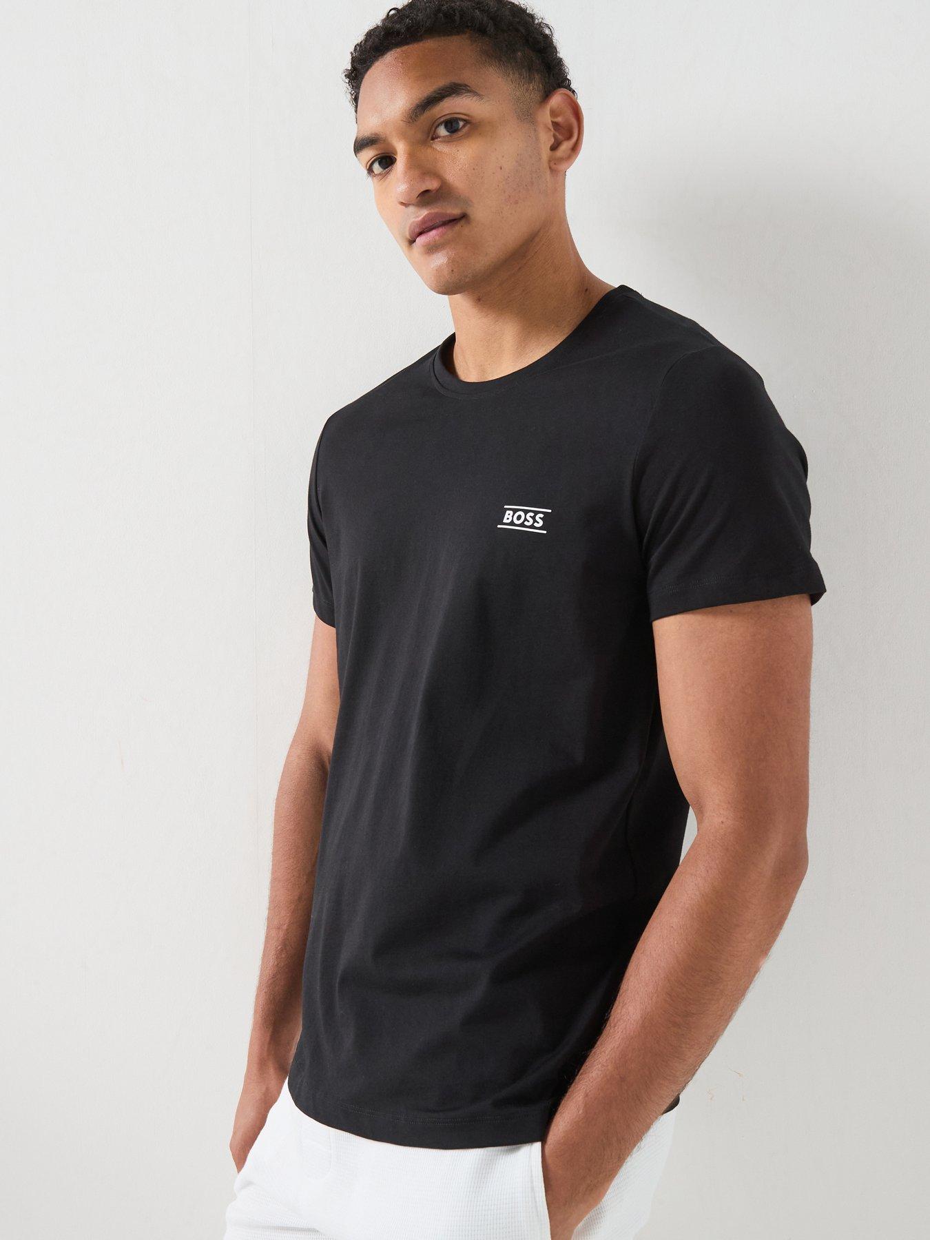 Image 1 of 5 of BOSS Bodywear Tn365 Regular Fit Logo Lounge T-Shirt - Black