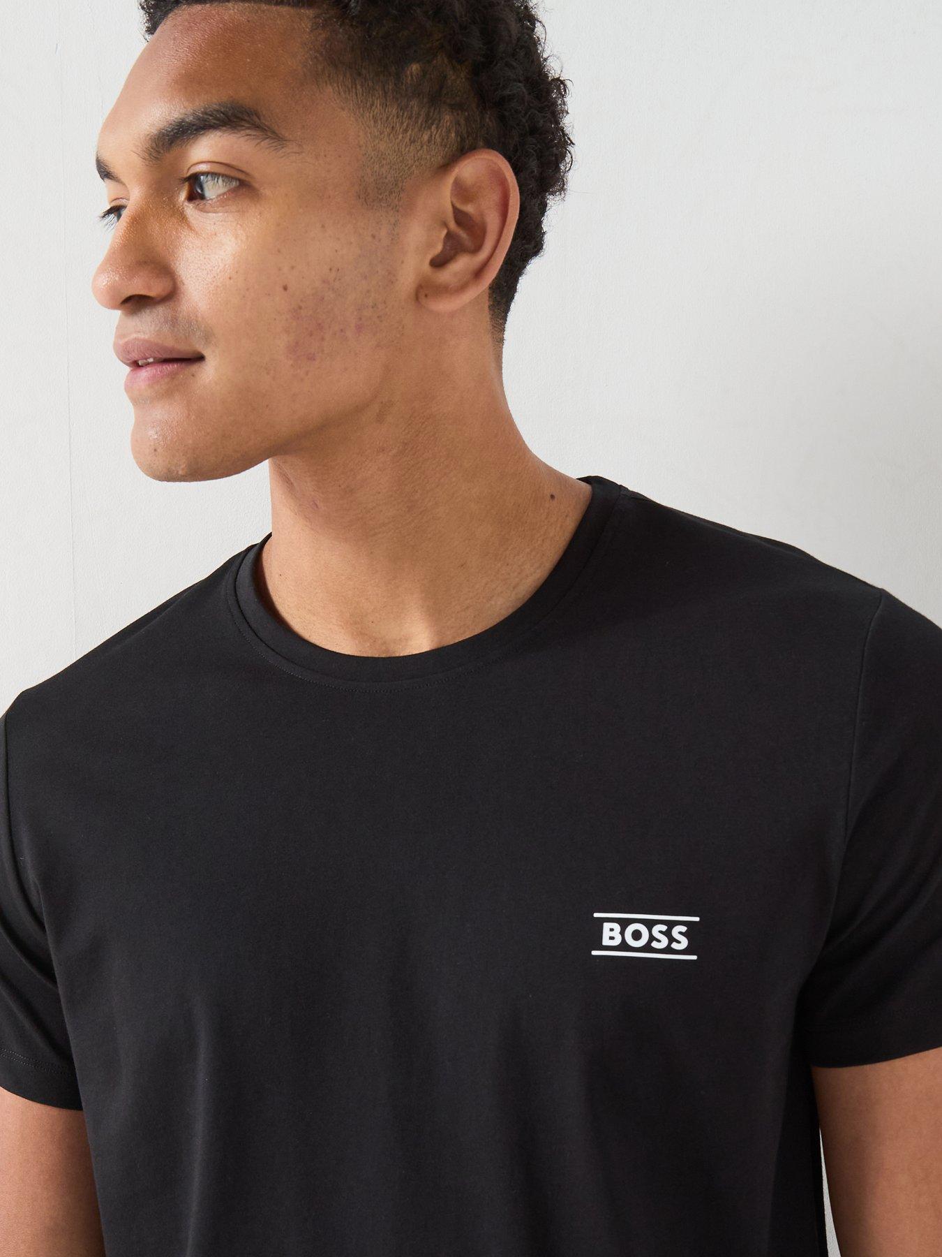 Image 4 of 5 of BOSS Bodywear Tn365 Regular Fit Logo Lounge T-Shirt - Black