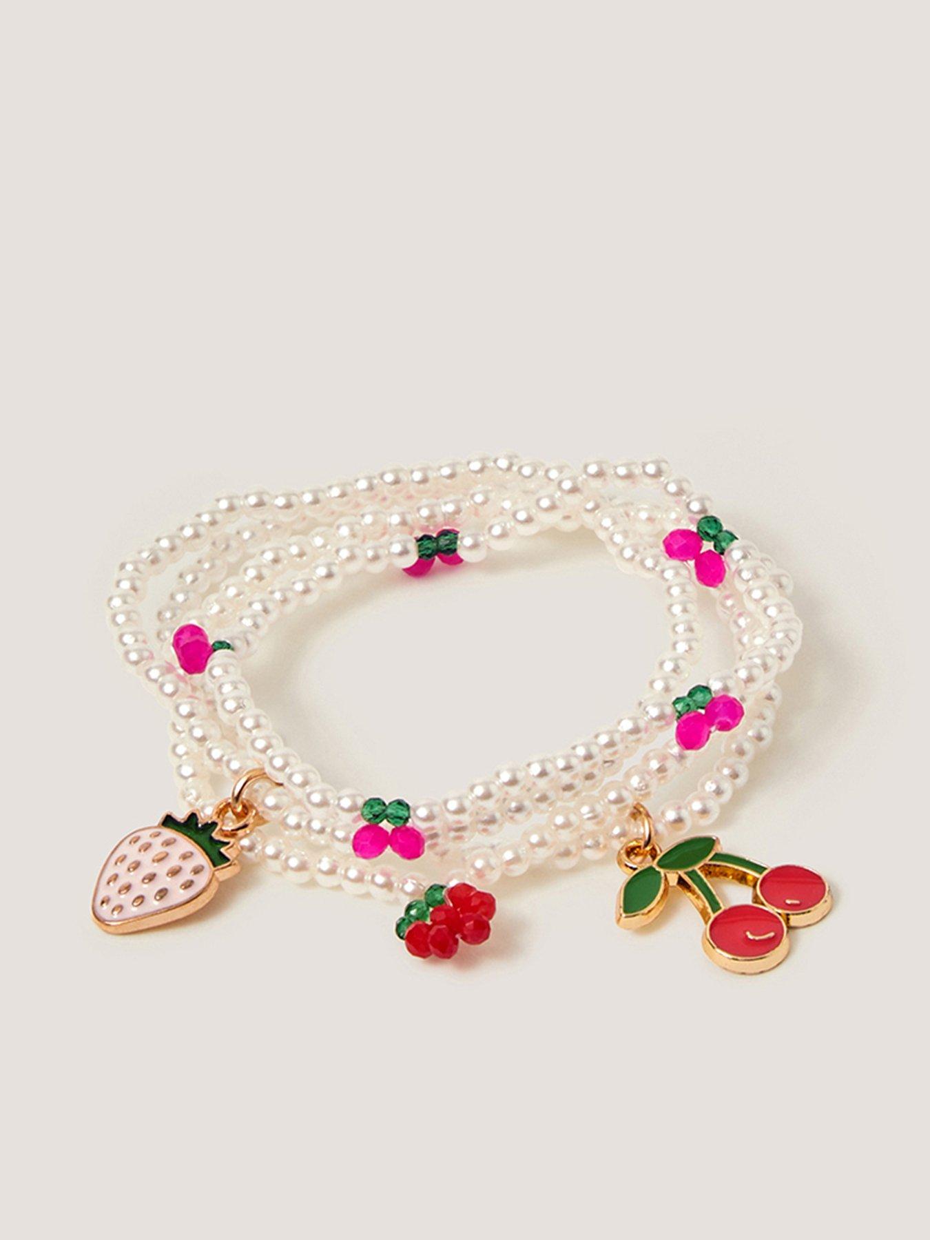 Image 1 of 2 of Monsoon Girls 4 Pack Fruit Salad Bracelets - Multi