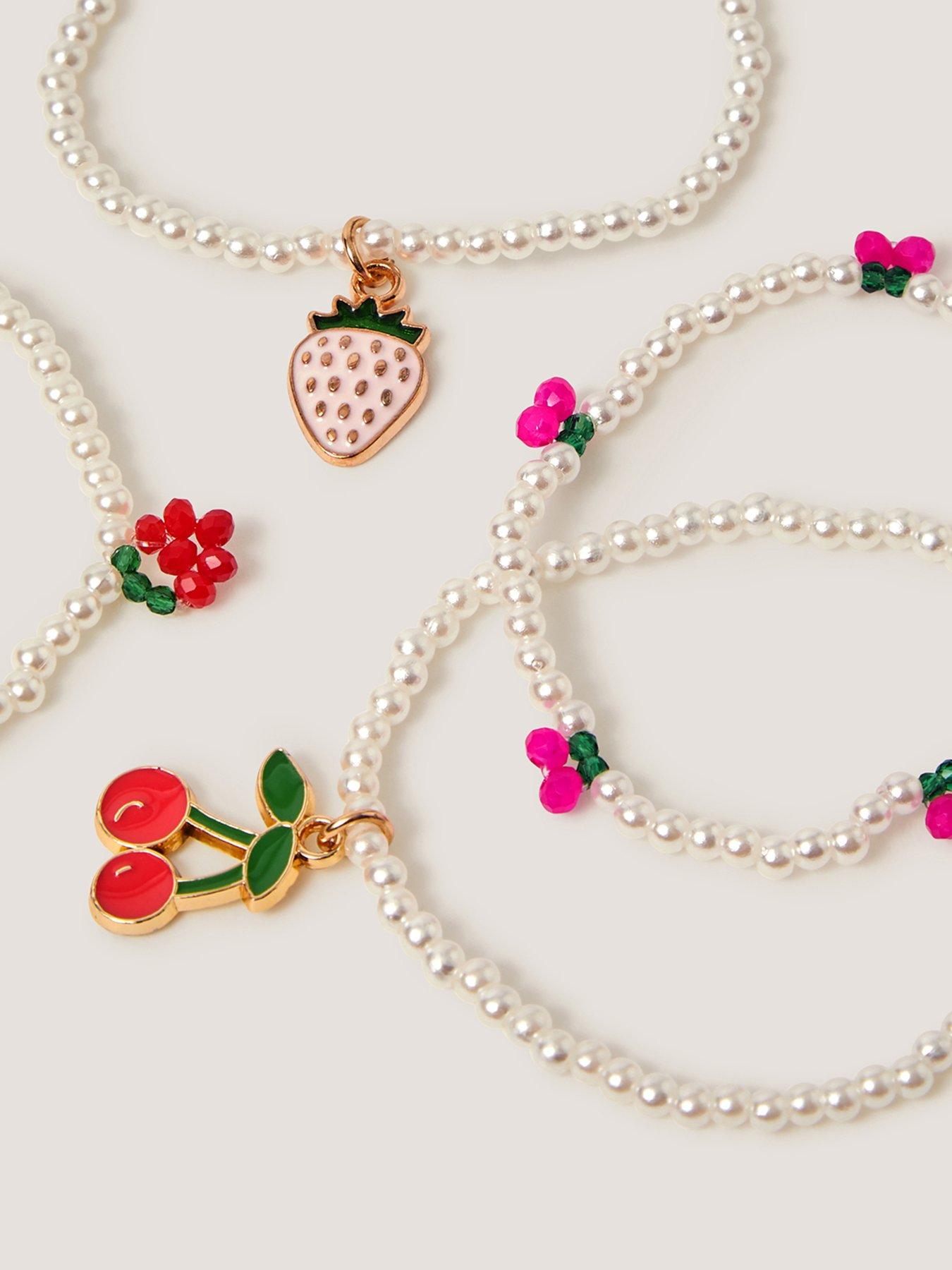 Image 2 of 2 of Monsoon Girls 4 Pack Fruit Salad Bracelets - Multi