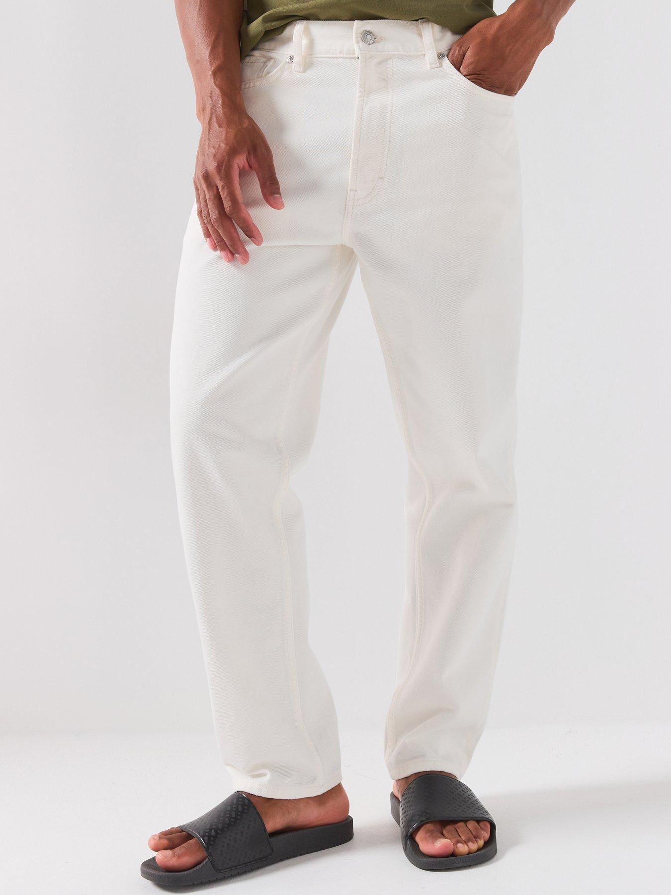 HUGO 838 Loose Fit Jeans - Off White