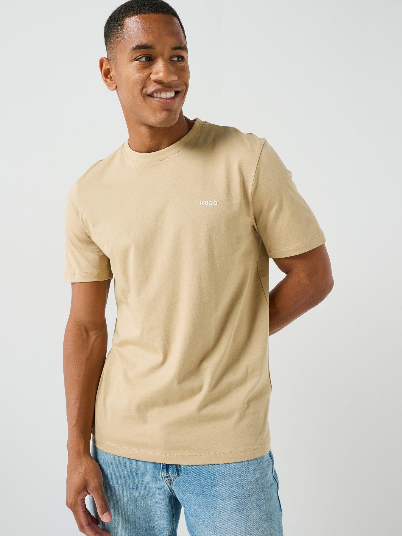 HUGO Hugo Dero222 Regular Fit T-shirt - Beige