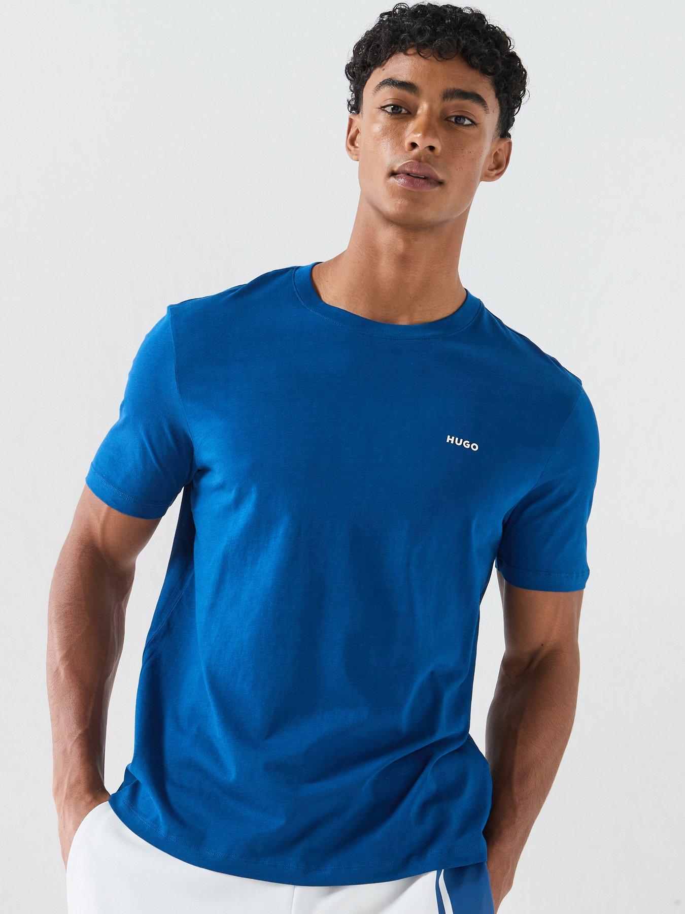 Image 1 of 5 of HUGO Dero222 Regular Fit T-Shirt - Bright Blue