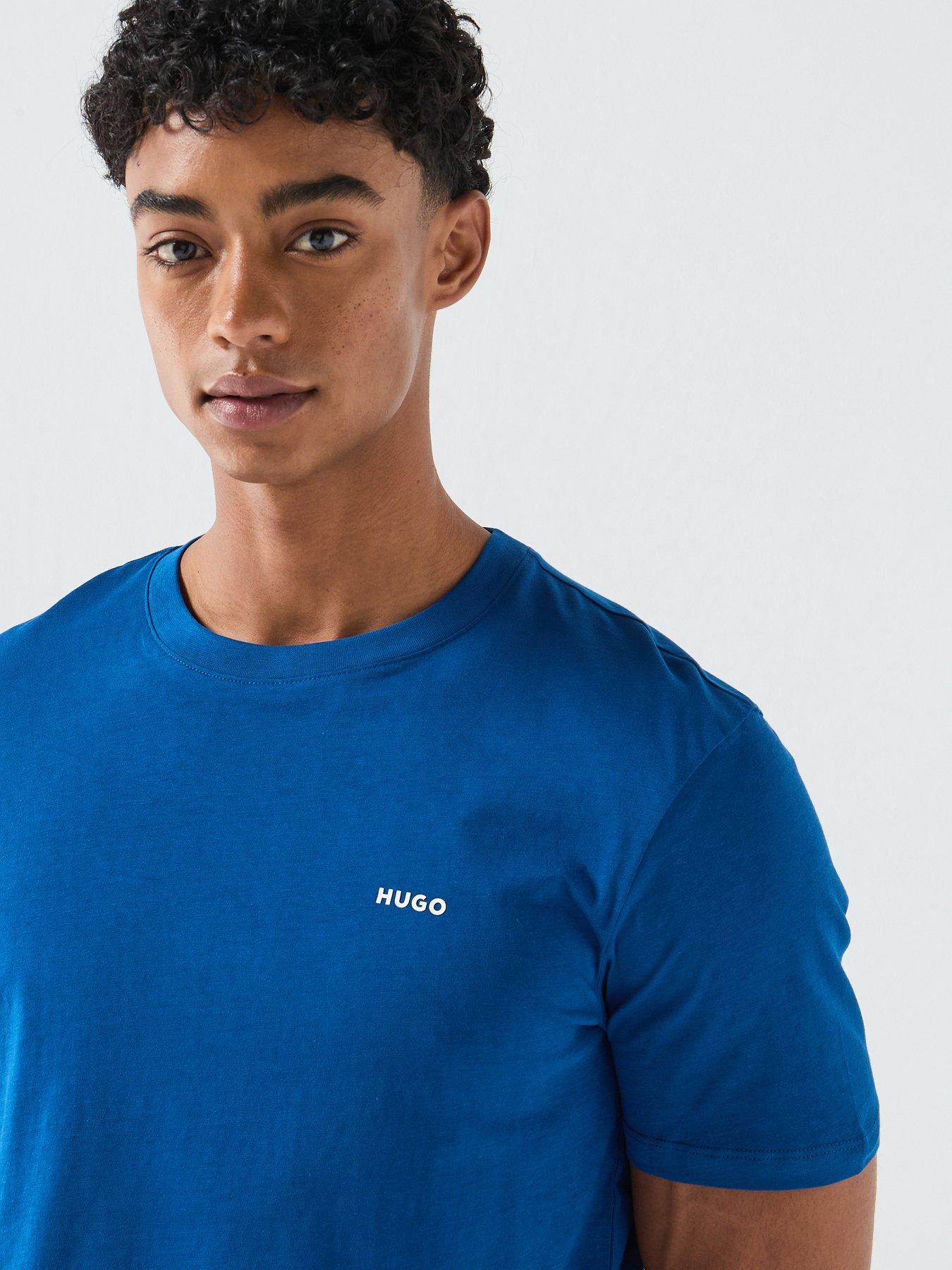 Image 4 of 5 of HUGO Dero222 Regular Fit T-Shirt - Bright Blue