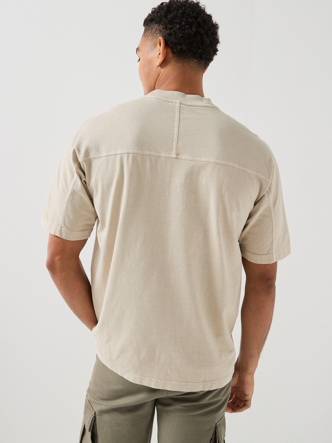 Image 2 of 5 of BOSS Central Tonal Logo T-Shirt - Light Beige
