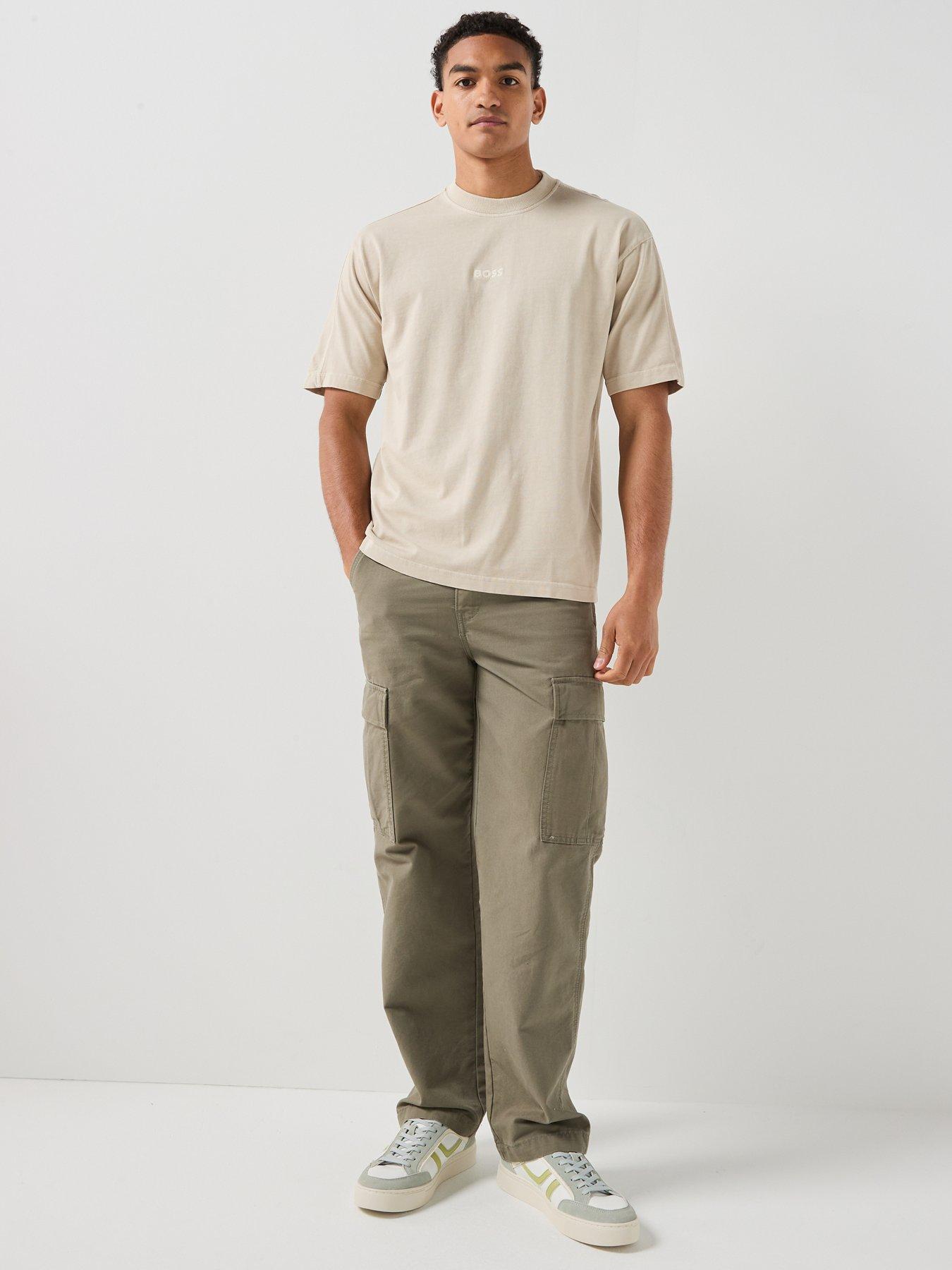 Image 3 of 5 of BOSS Central Tonal Logo T-Shirt - Light Beige