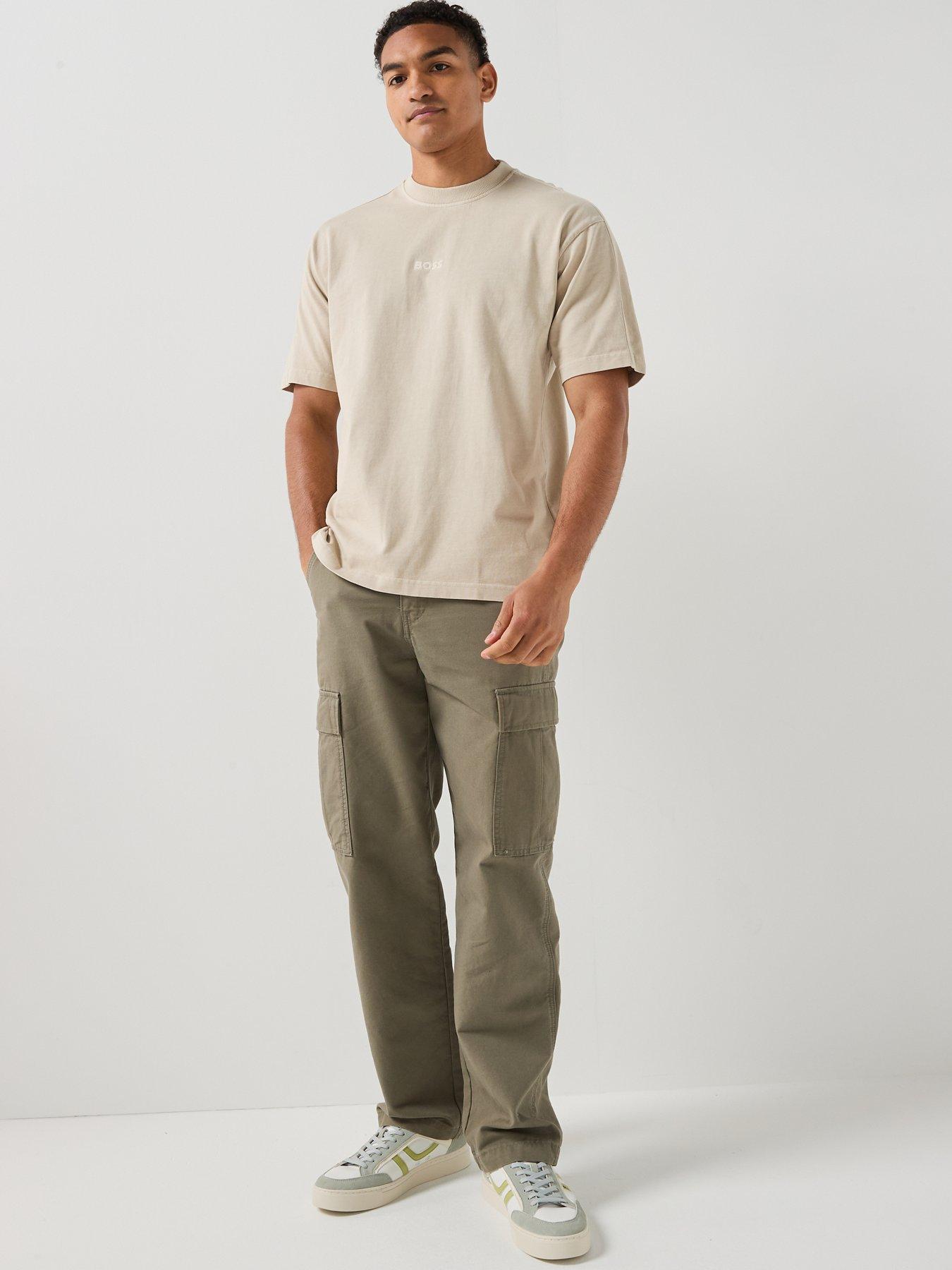 Image 5 of 5 of BOSS Central Tonal Logo T-Shirt - Light Beige
