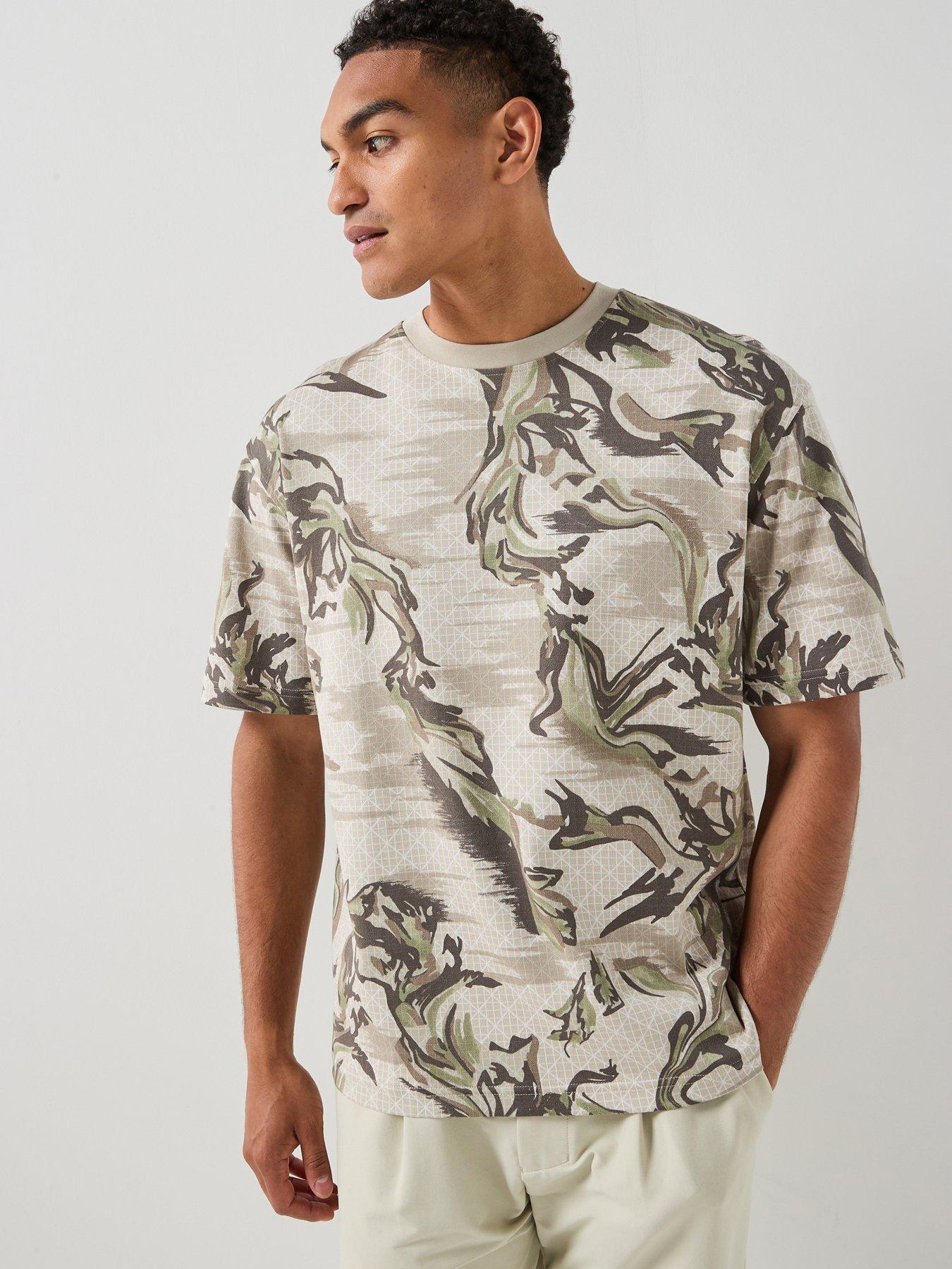 BOSS Te_Barb Botantical Printed T-Shirt - Green