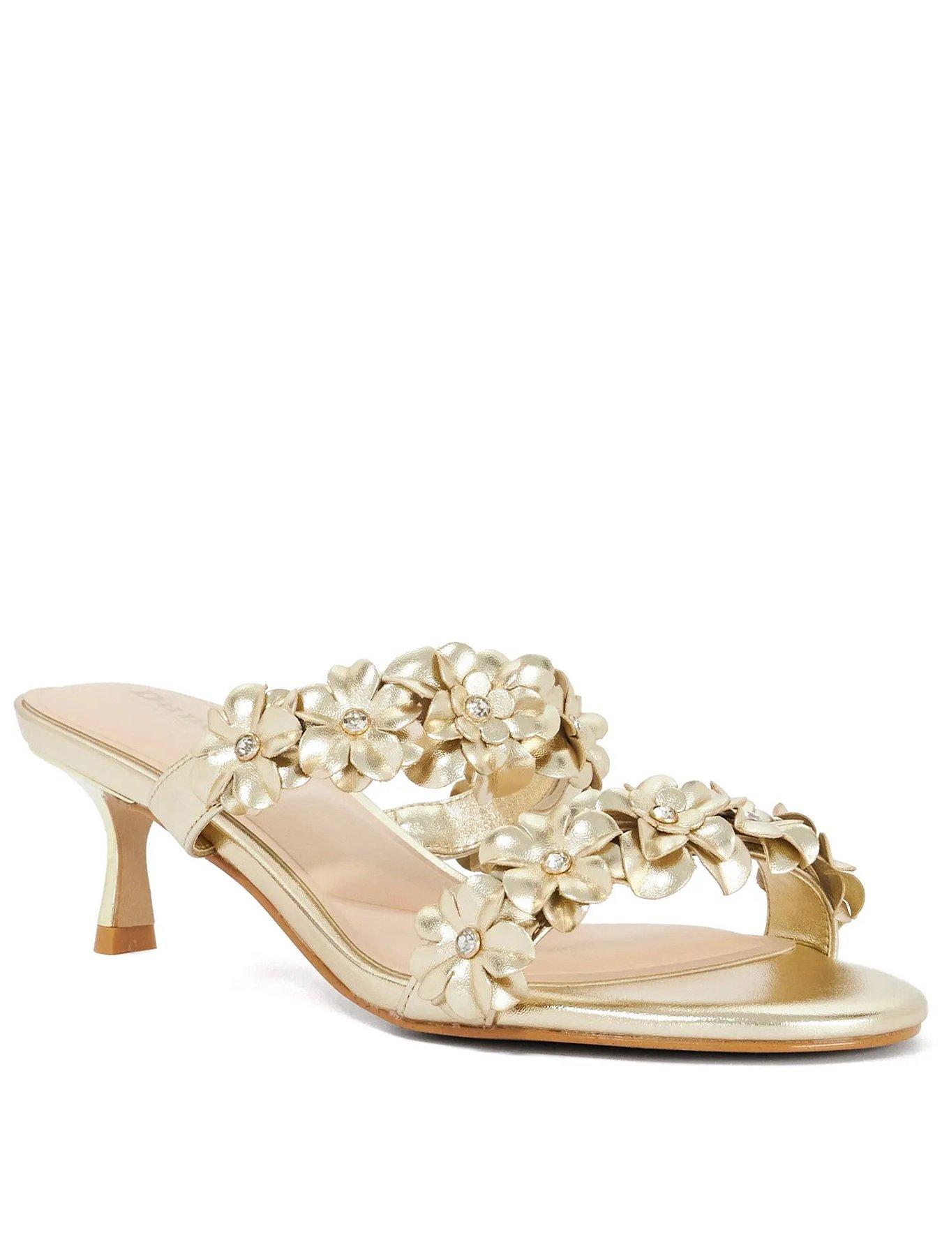 Image 1 of 3 of Dune London Mallori Dressy Sandals - Gold