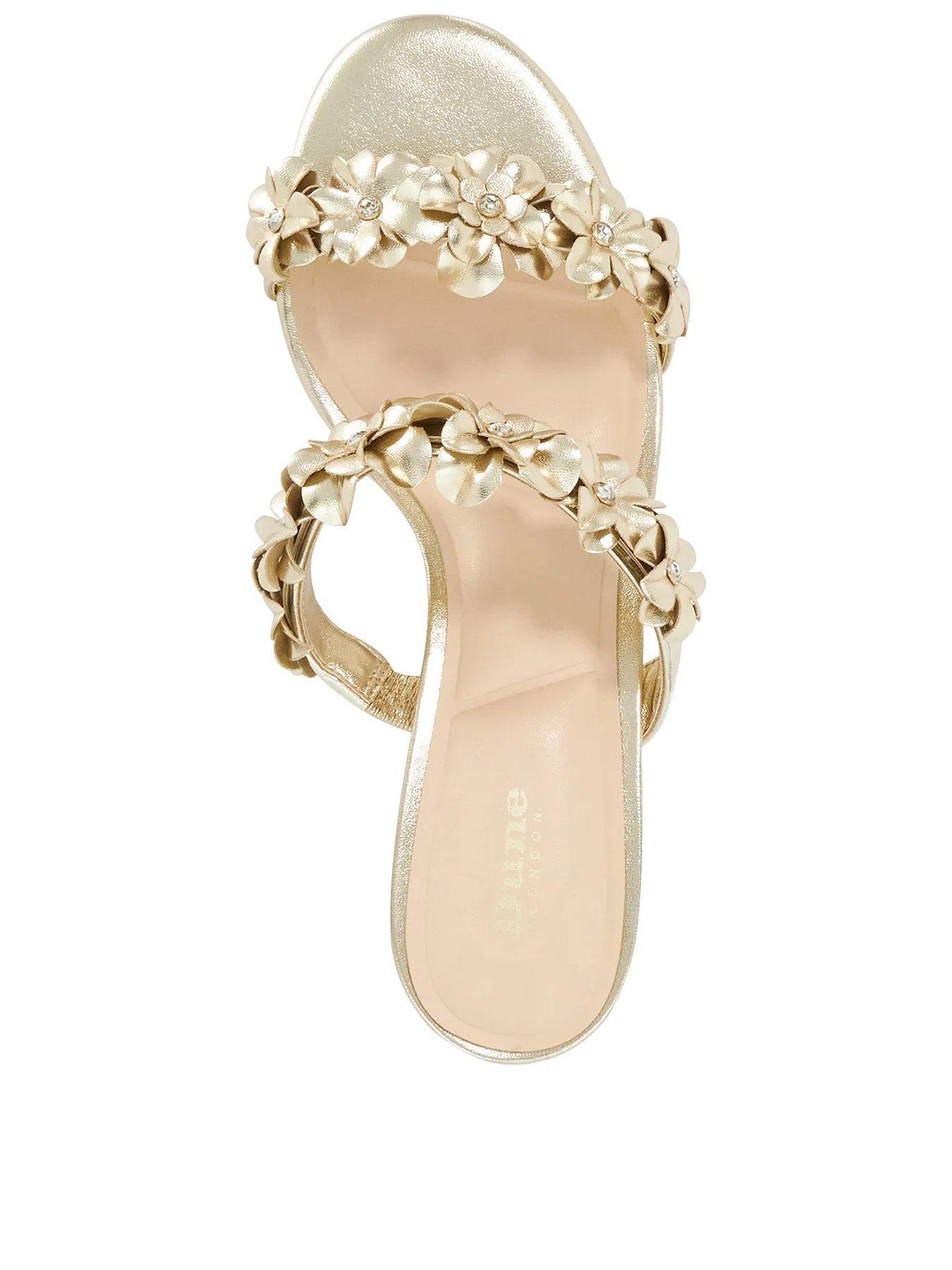 Image 2 of 3 of Dune London Mallori Dressy Sandals - Gold