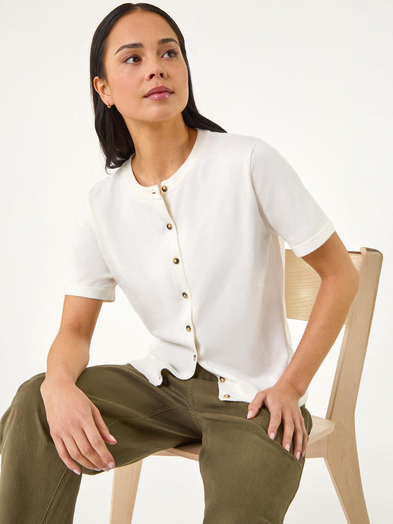Image 1 of 5 of Roman Petite Buttoned Up Cardigan