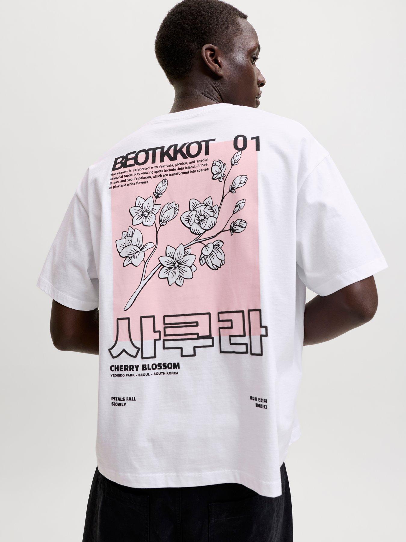 Jack & Jones Cherry Blossom Graphic T-shirt - White