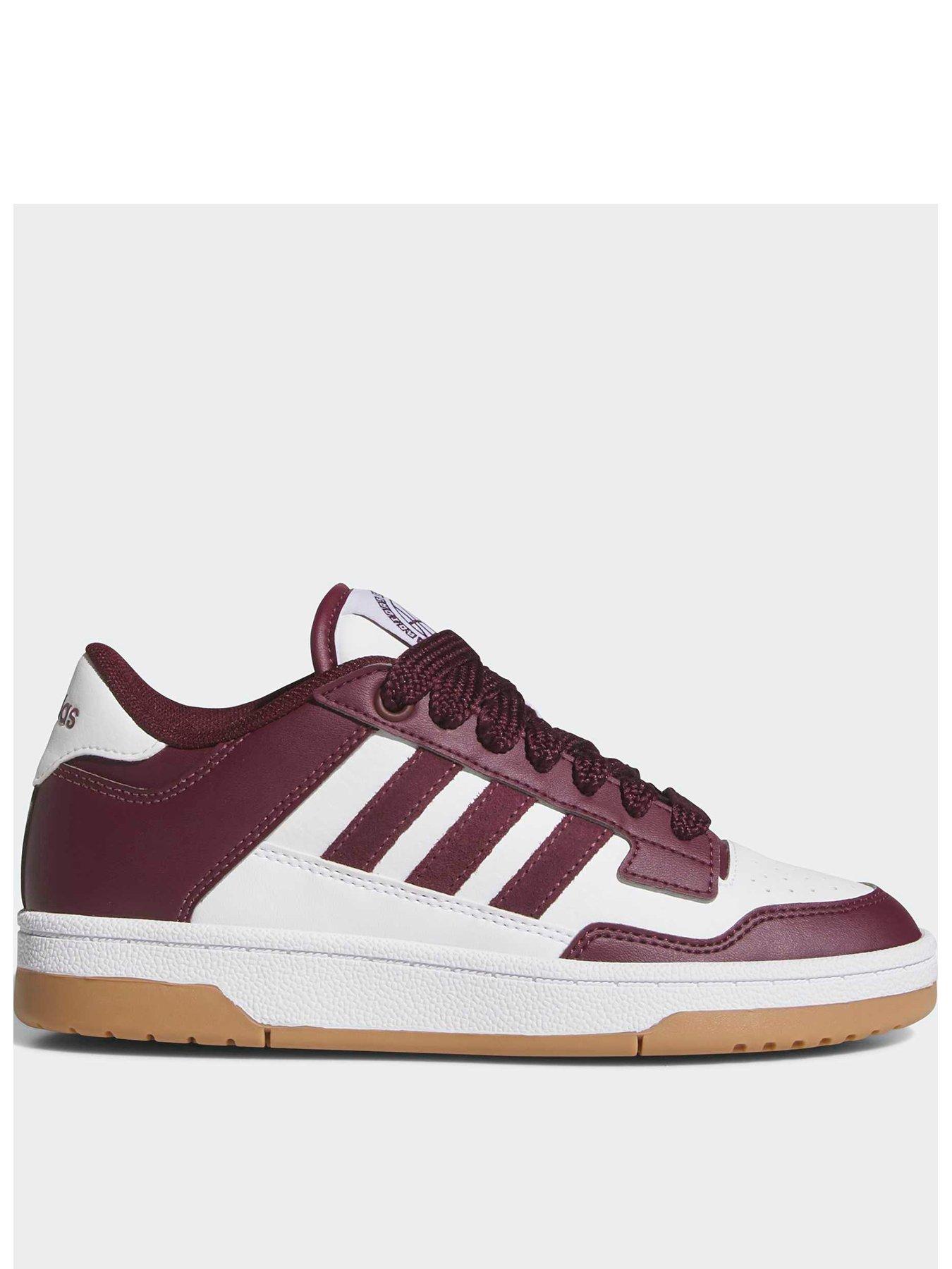 adidas Sportswear Junior Rapid Court Low Trainer - White/burgundy