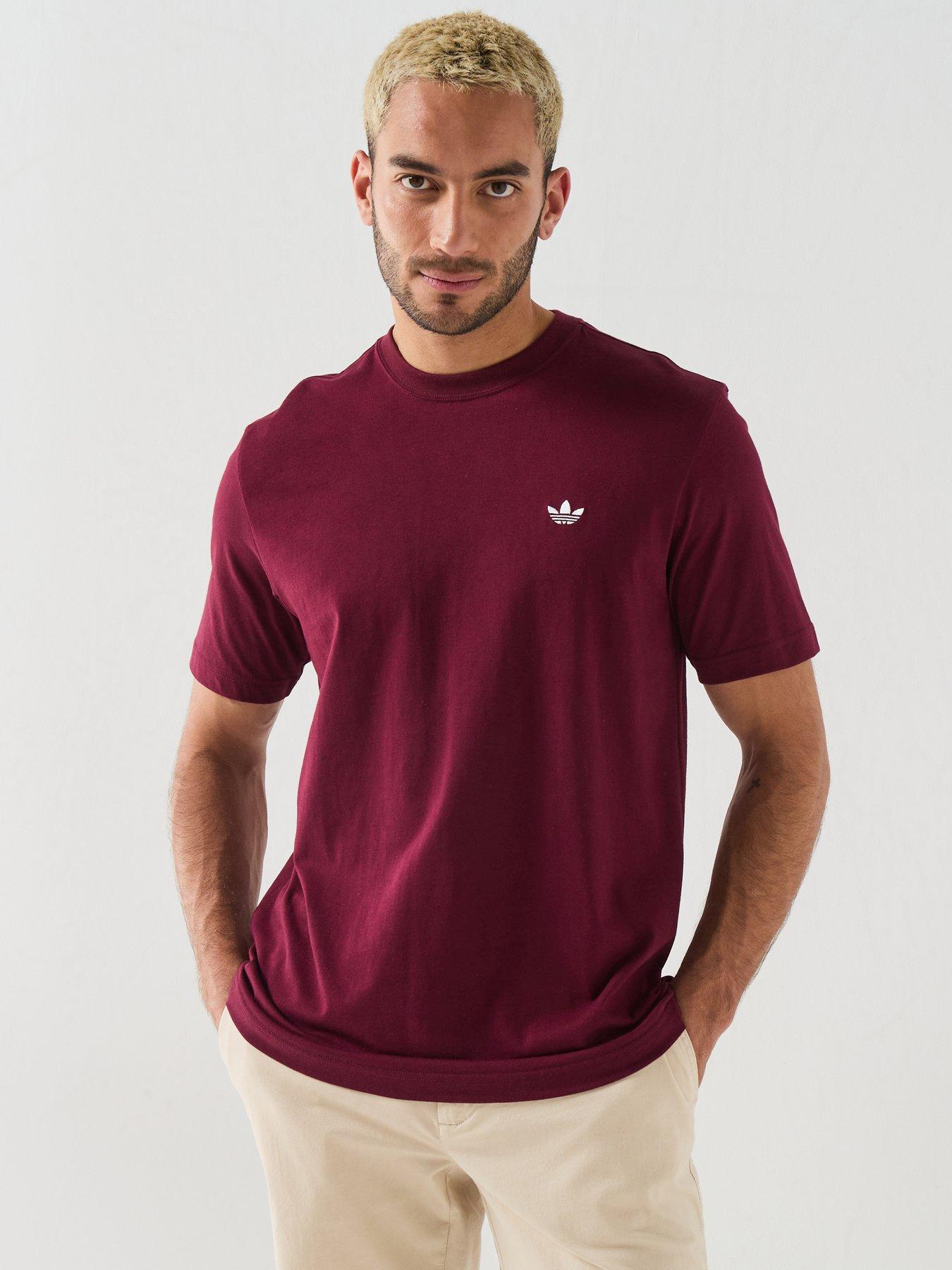 adidas Originals Mens Essentials Regular Tee - Burgundy