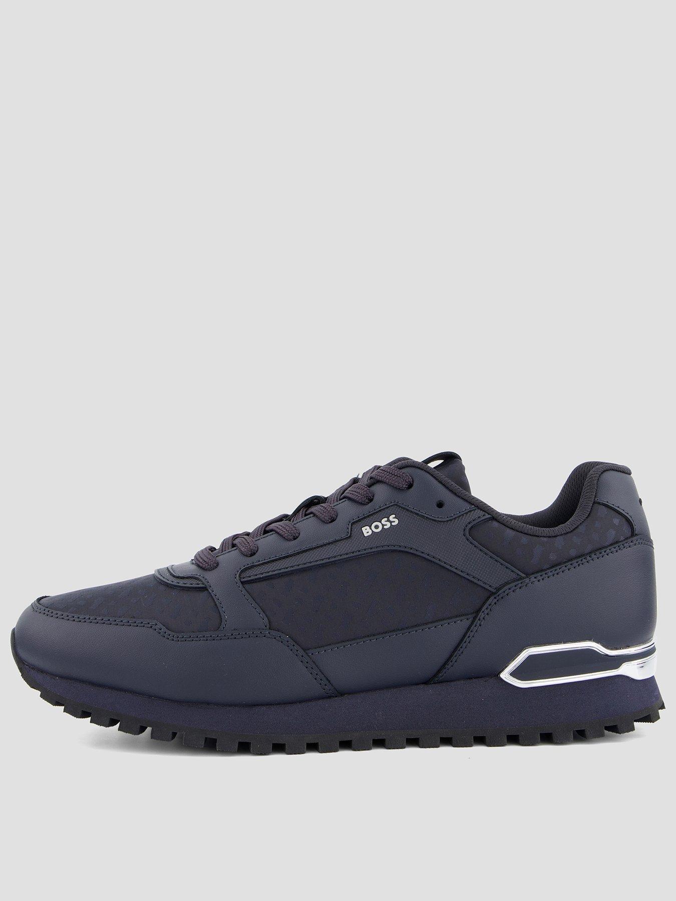 BOSS Parkour-L Runn Monogram Trainers - Navy