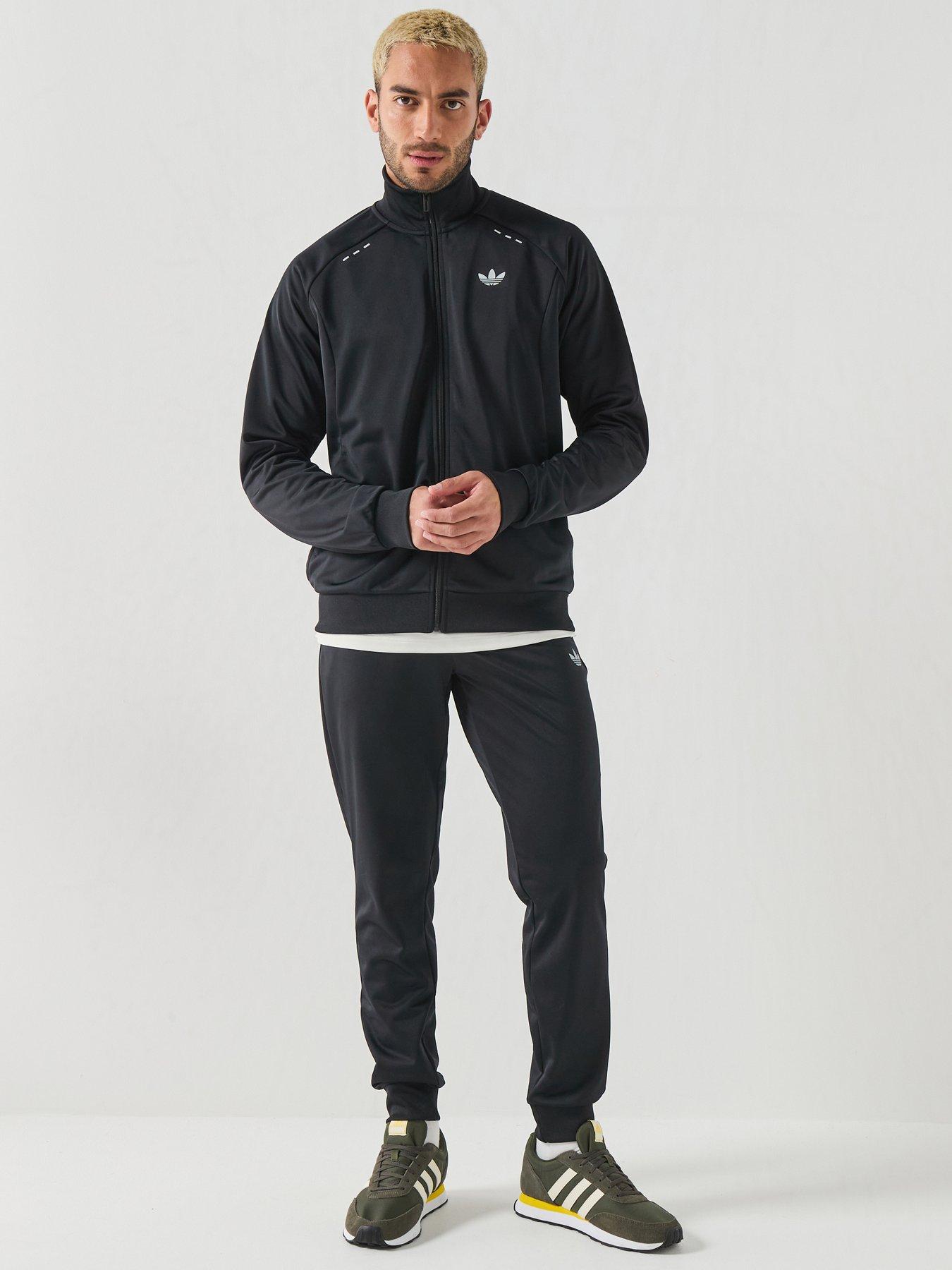 adidas Originals Mens Tech Essentials Full Zip Tracksuit - Black