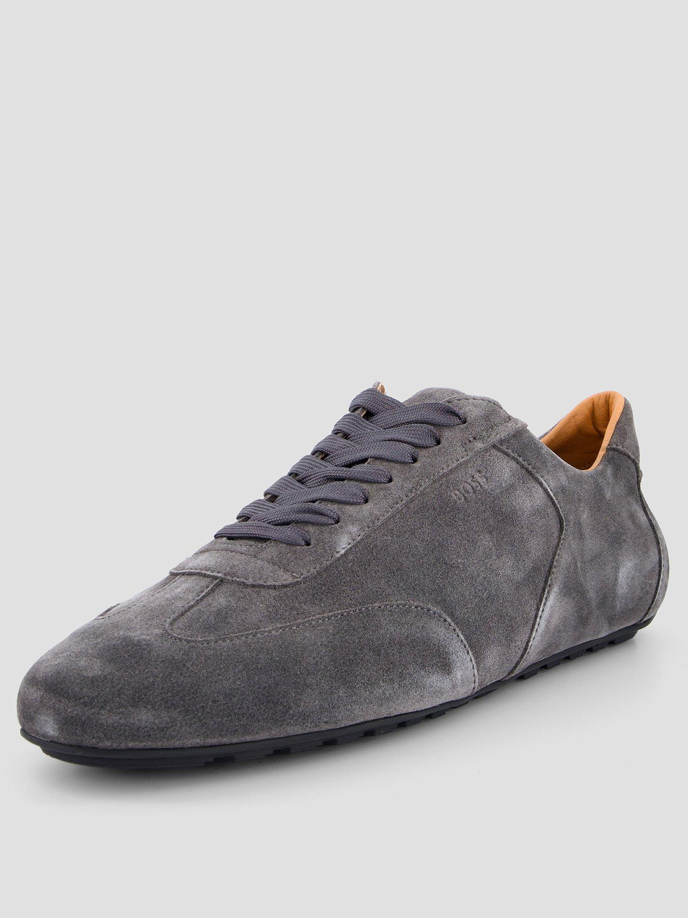 Image 2 of 7 of BOSS Noel Suede Low Profile Trainers - Dark Grey