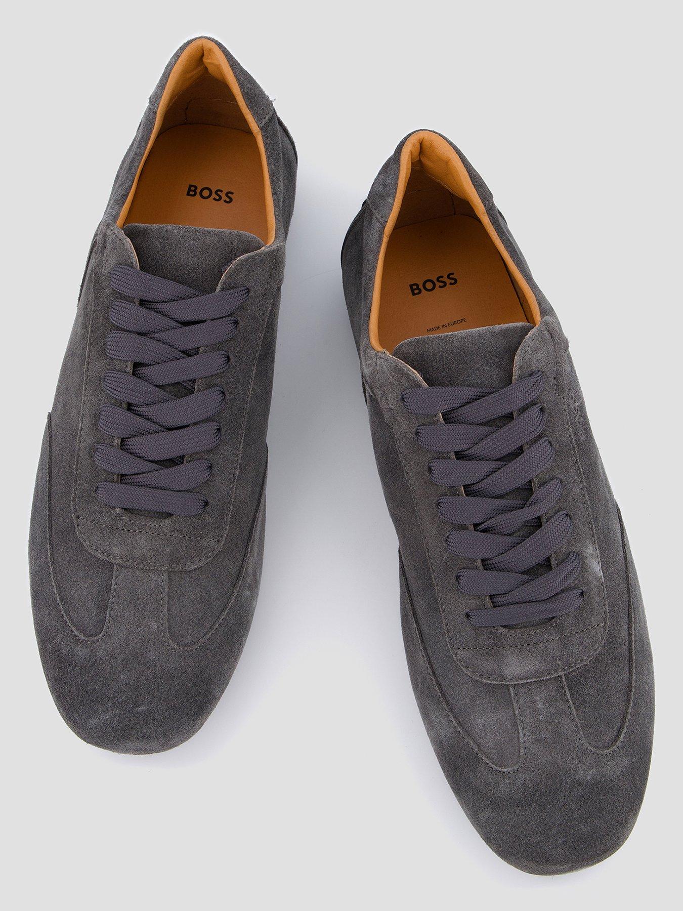 Image 3 of 7 of BOSS Noel Suede Low Profile Trainers - Dark Grey