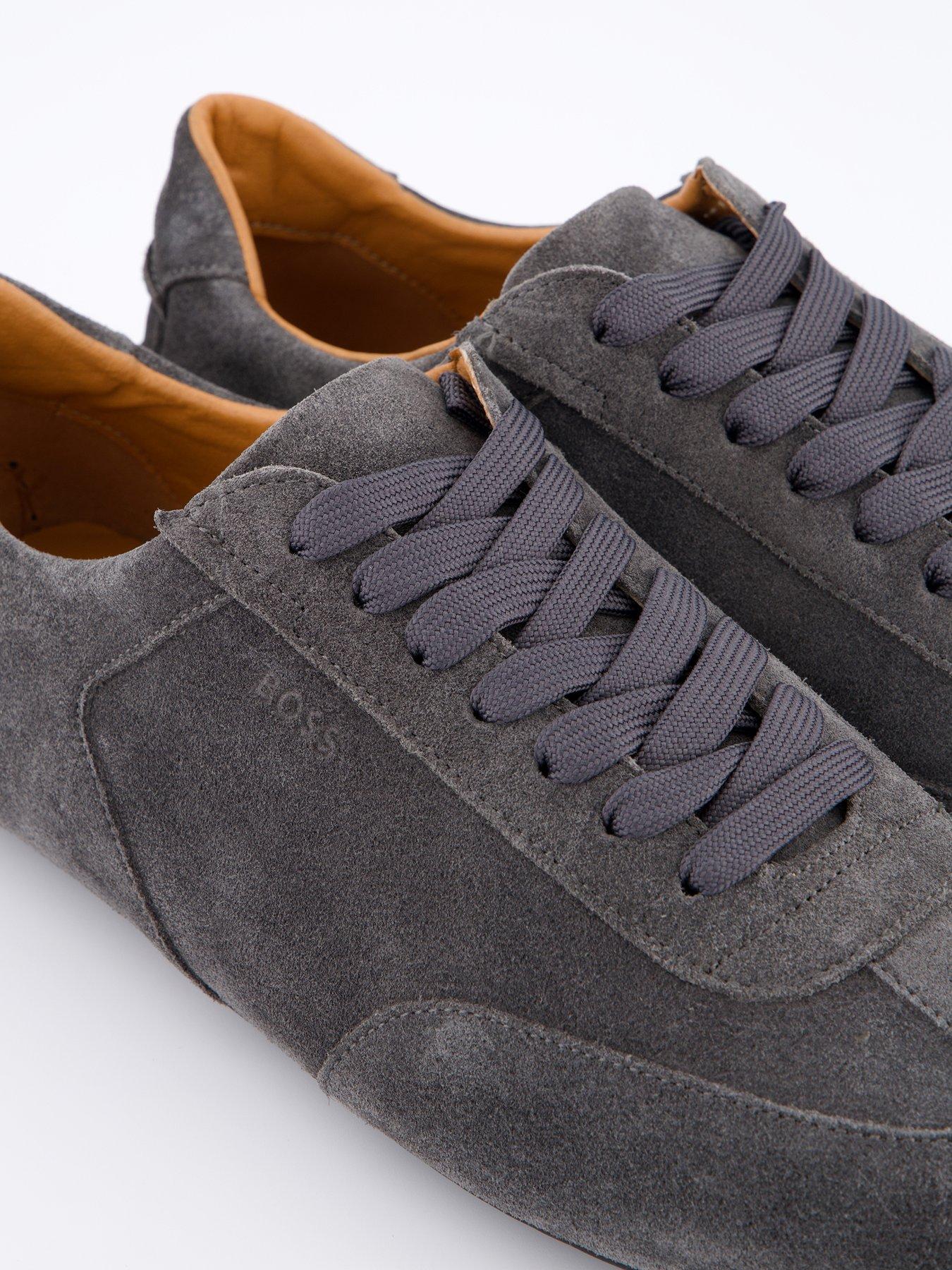 Image 5 of 7 of BOSS Noel Suede Low Profile Trainers - Dark Grey