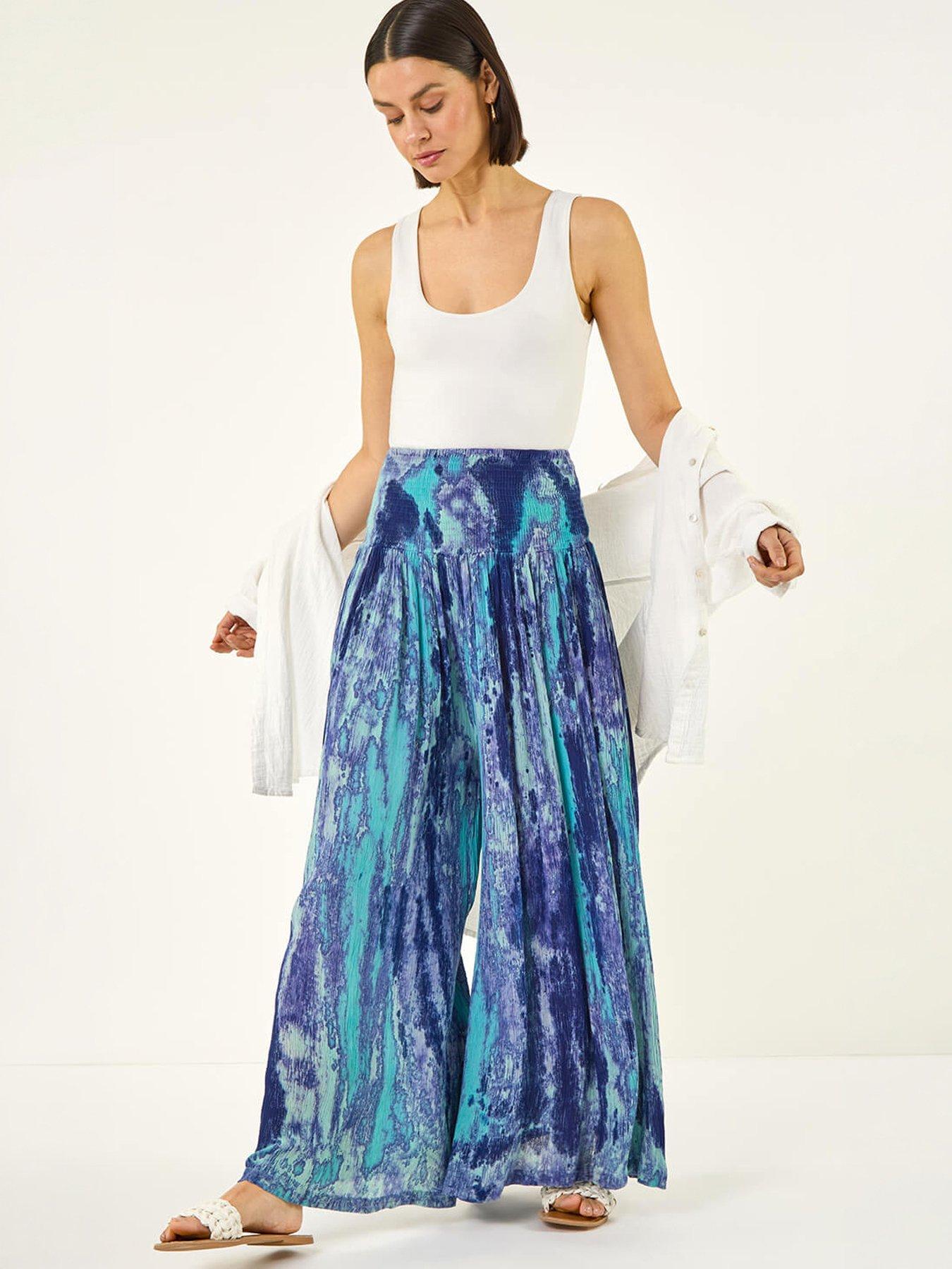 Image 4 of 5 of Roman Abstract Palazzo Trouser