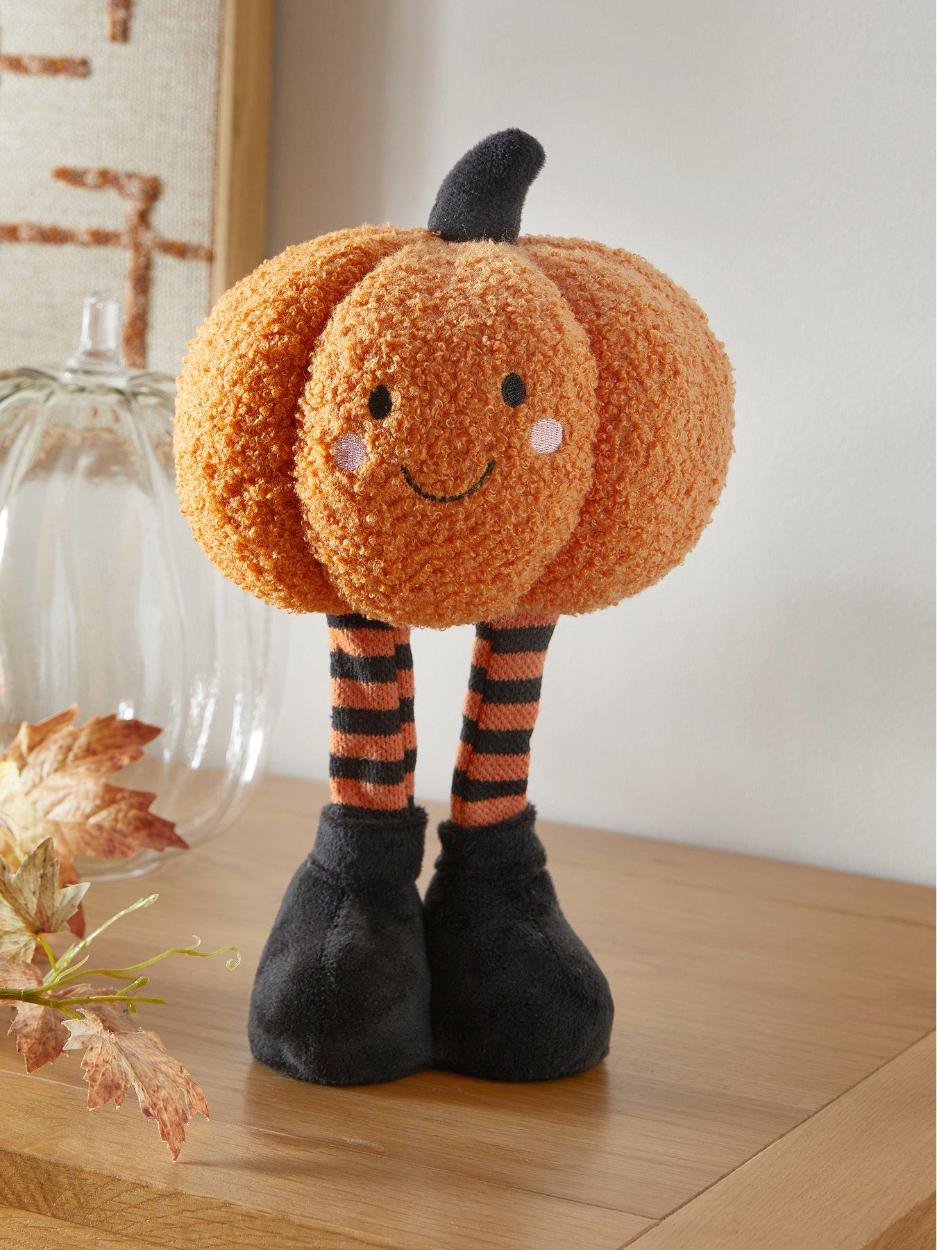Image 1 of 7 of Smart Autumn Smiley Standing Pumpkin Halloween Decoration - Orange