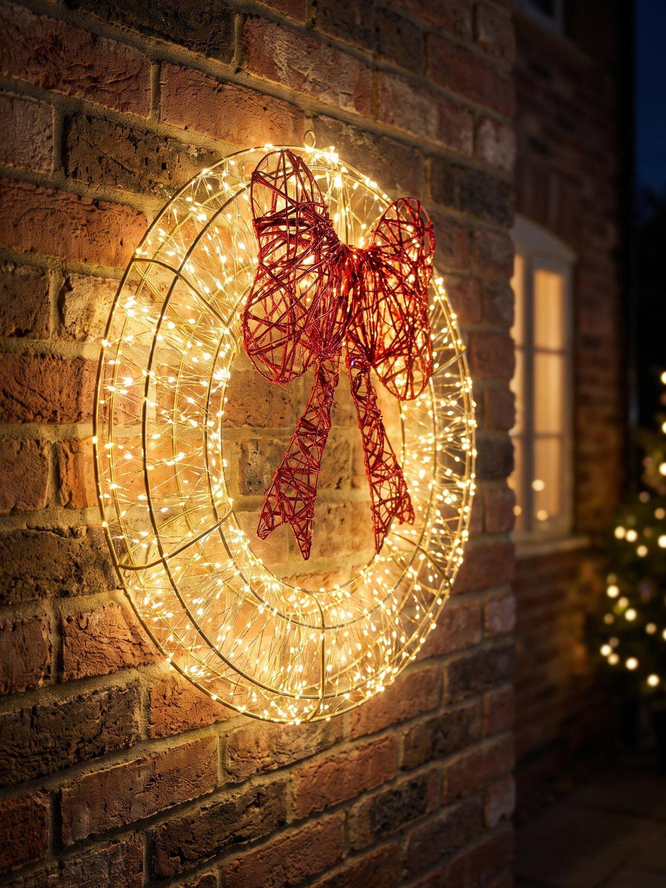 Image 1 of 5 of Three Kings Lit&nbsp;Galaxy Christmas&nbsp;Wreath - Warm White -&nbsp;60cm