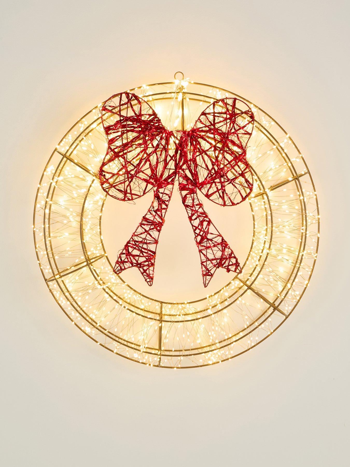 Image 2 of 5 of Three Kings Lit&nbsp;Galaxy Christmas&nbsp;Wreath - Warm White -&nbsp;60cm