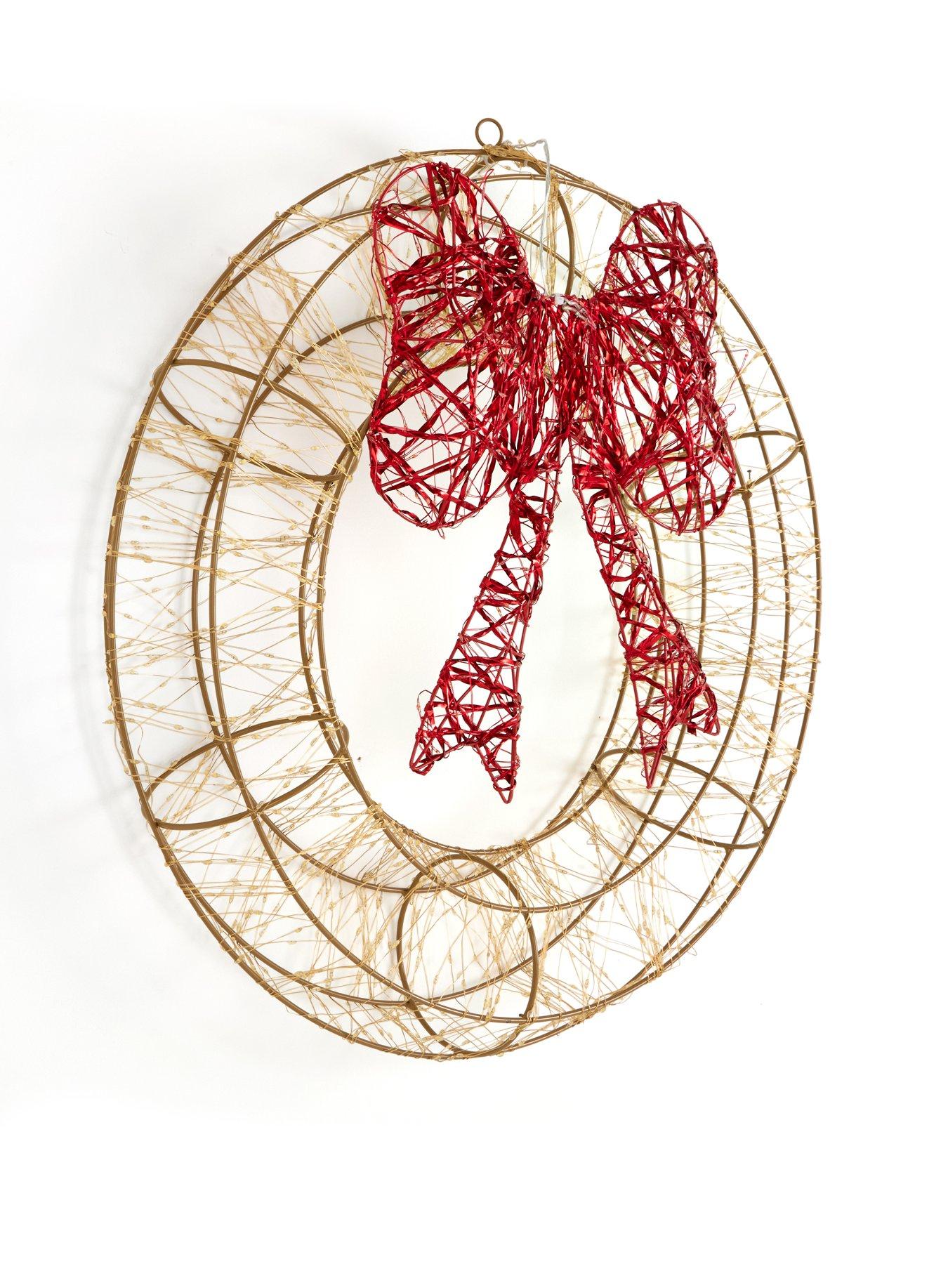Image 4 of 5 of Three Kings Lit&nbsp;Galaxy Christmas&nbsp;Wreath - Warm White -&nbsp;60cm