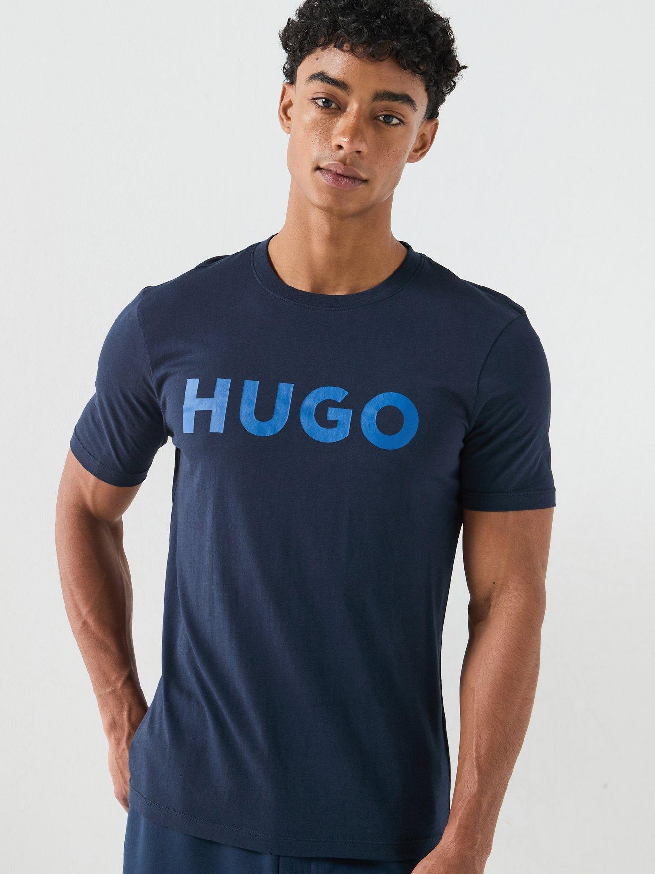HUGO Dulivio Large Logo T-Shirt - Navy