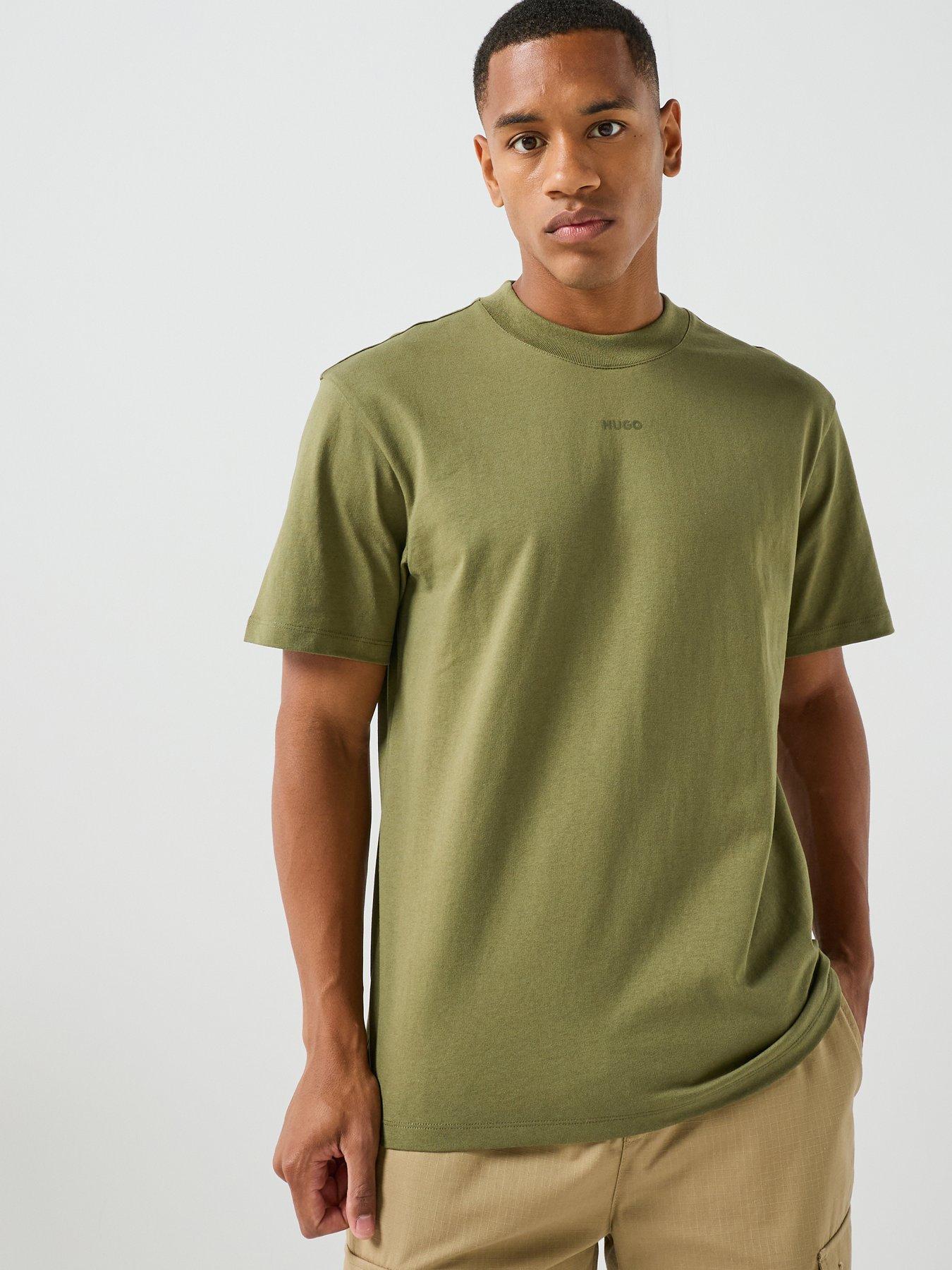 HUGO Dapolino Centre Logo Relaxed Fit T-Shirt - Green