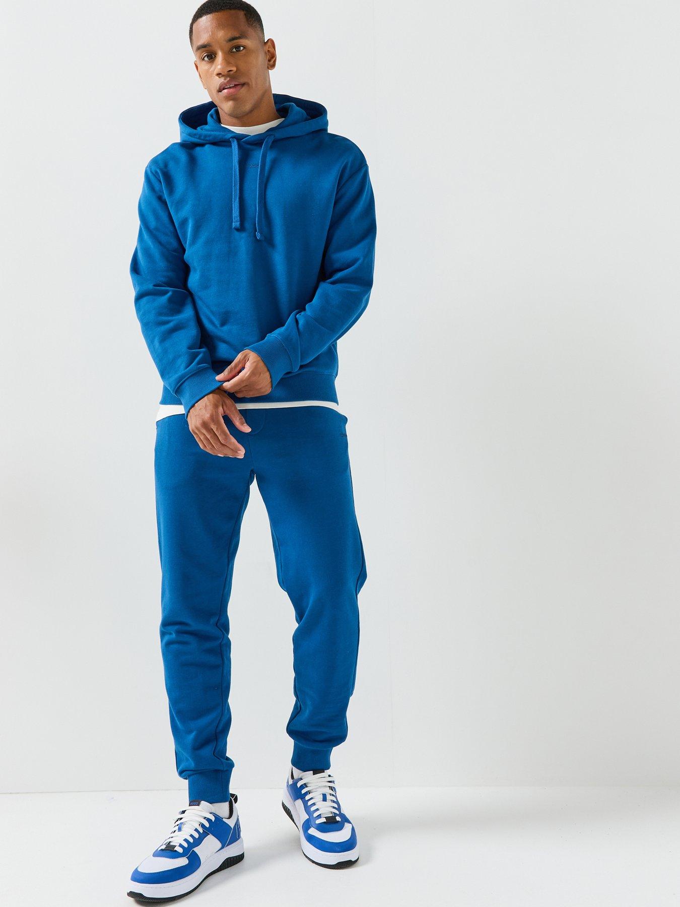HUGO Cotton Tracksuit Set In A Relaxed Fit With Logo - Bright Blue