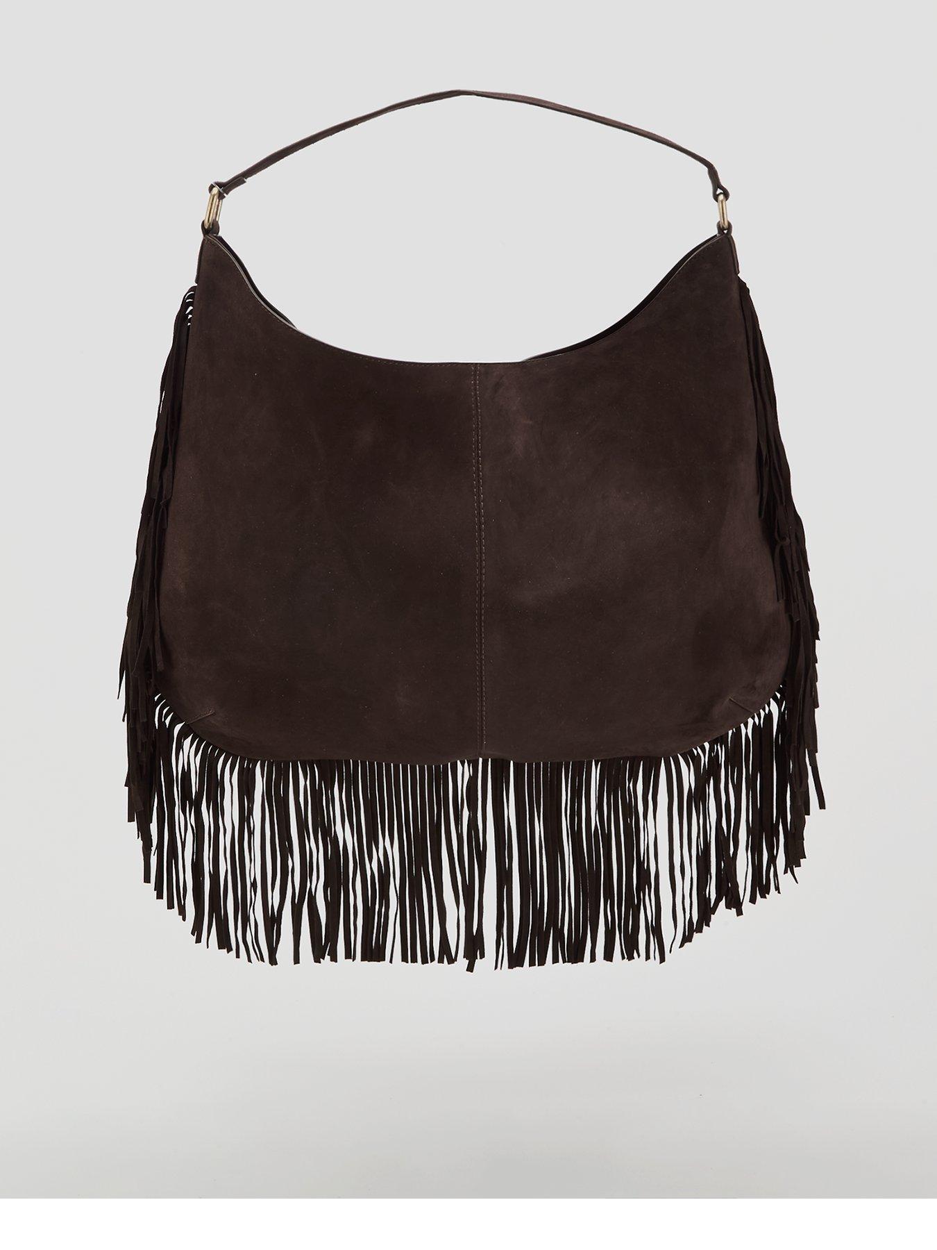 Image 1 of 4 of FREE PEOPLE Finn Fringe Shoulder Bag - Brown