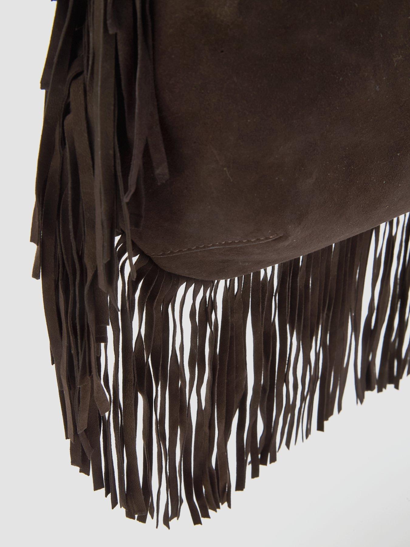 Image 4 of 4 of FREE PEOPLE Finn Fringe Shoulder Bag - Brown