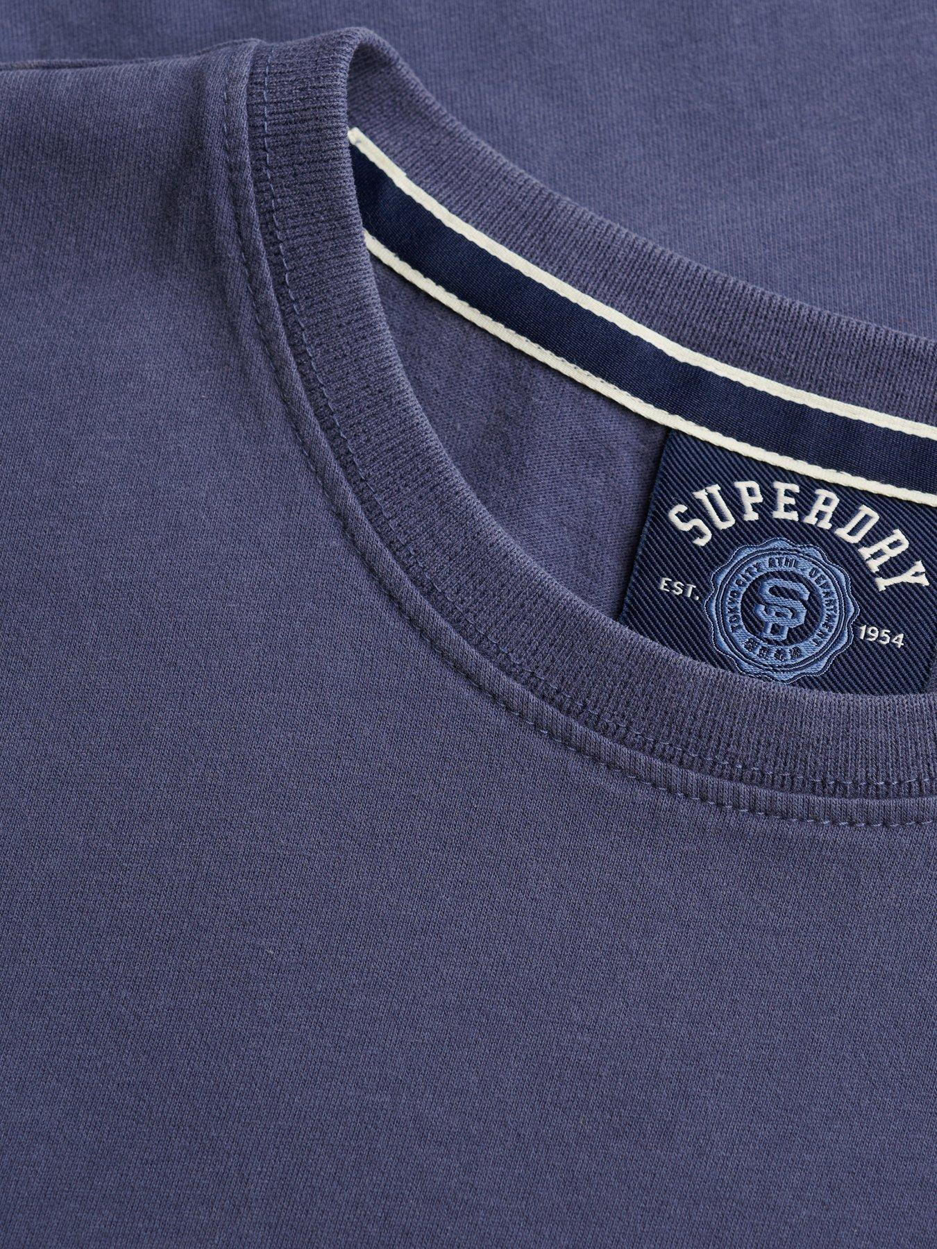 Image 6 of 6 of Superdry Essential Logo Fitted T-Shirt - Navy