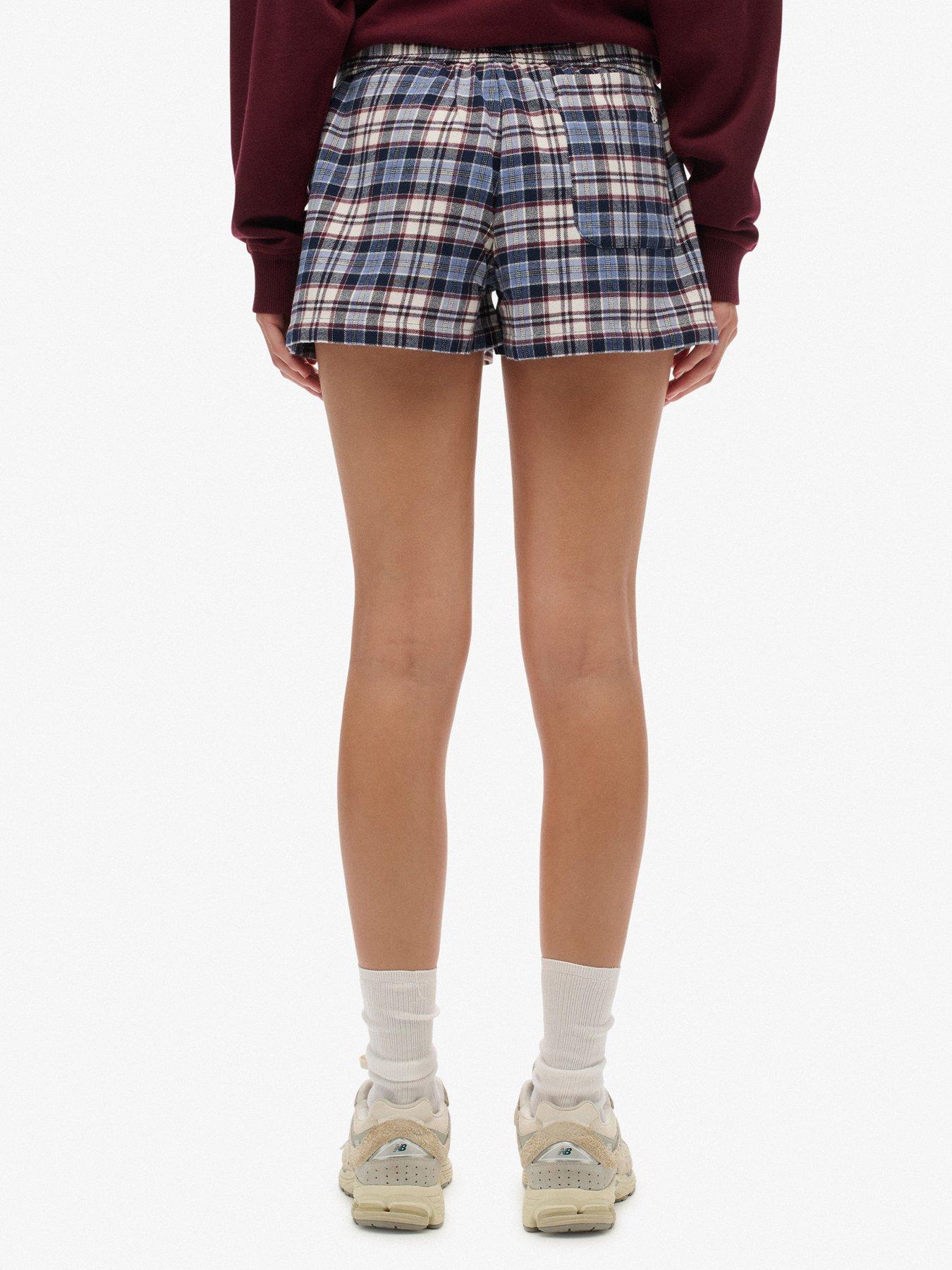 Image 2 of 7 of Superdry Cotton Check Elastic Shorts