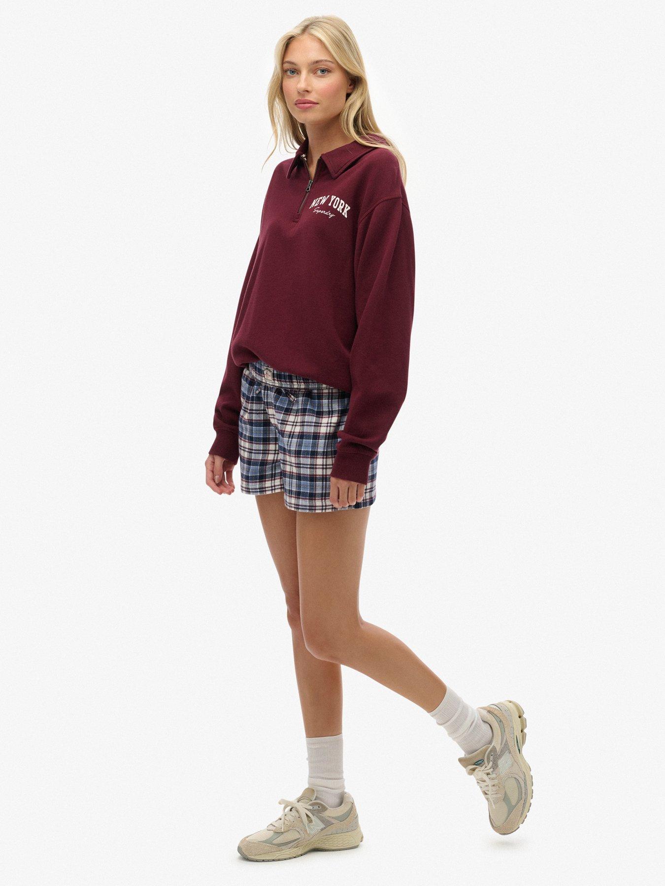 Image 5 of 7 of Superdry Cotton Check Elastic Shorts