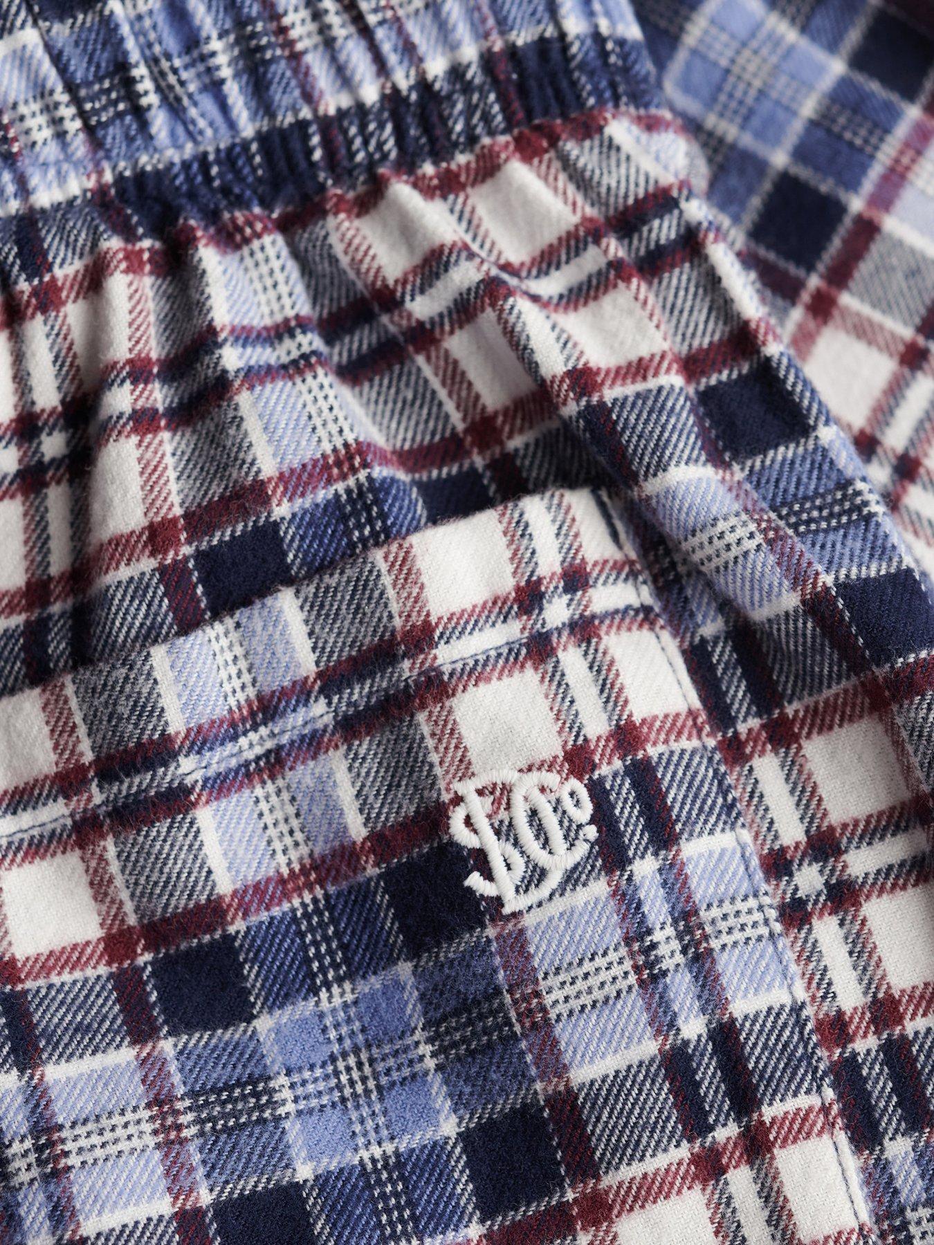 Image 7 of 7 of Superdry Cotton Check Elastic Shorts