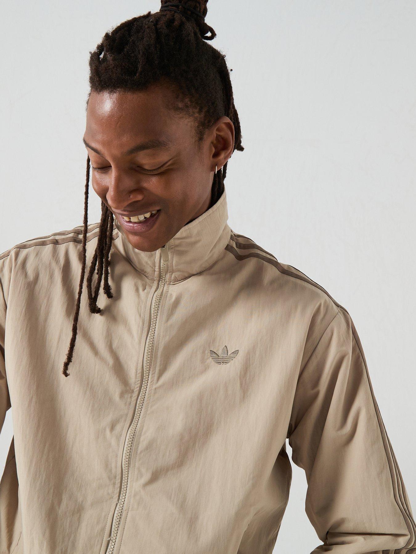 Image 4 of 6 of adidas Originals Mens Training Firebird Woven Track Top - Beige
