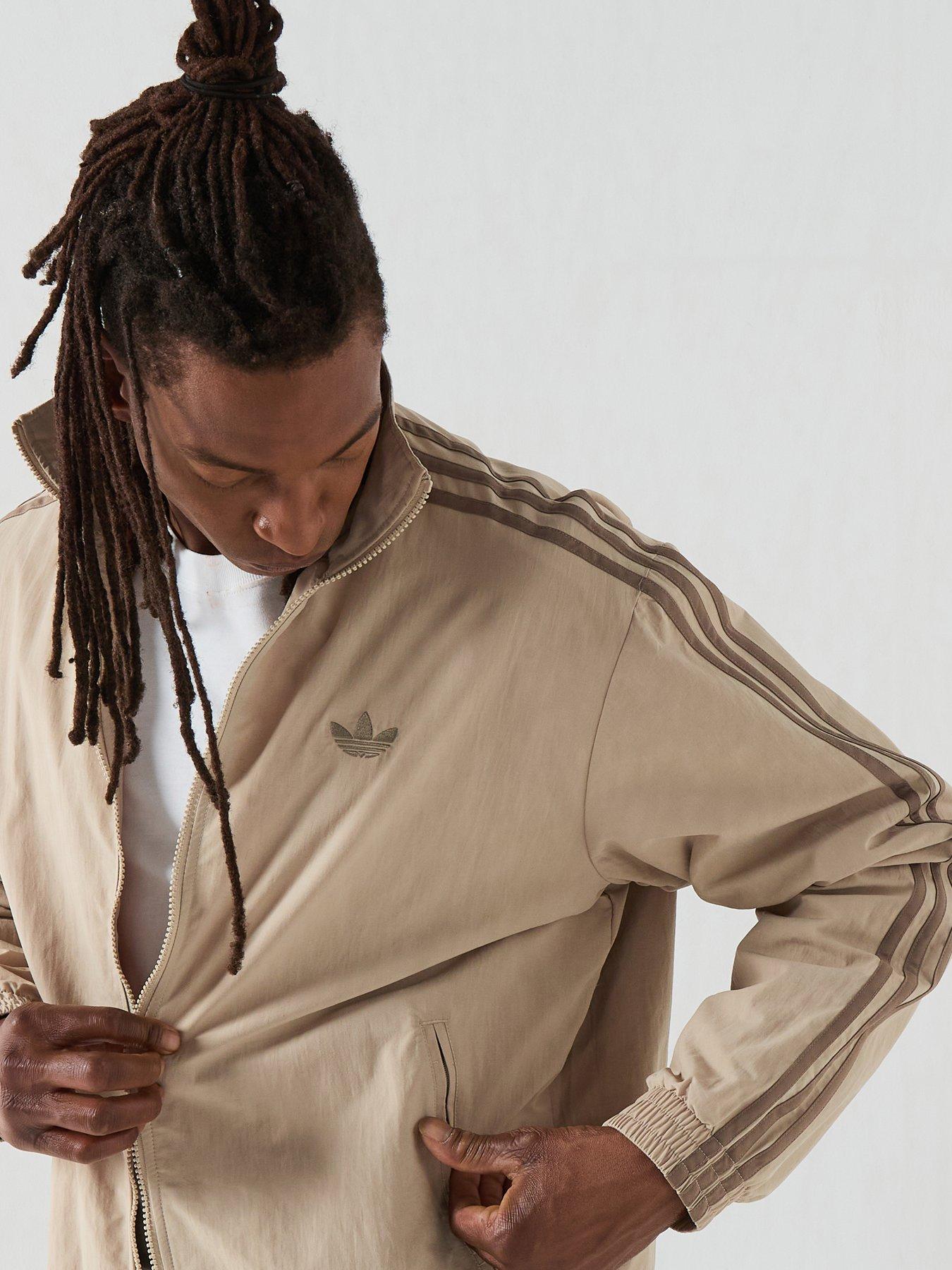 Image 5 of 6 of adidas Originals Mens Training Firebird Woven Track Top - Beige