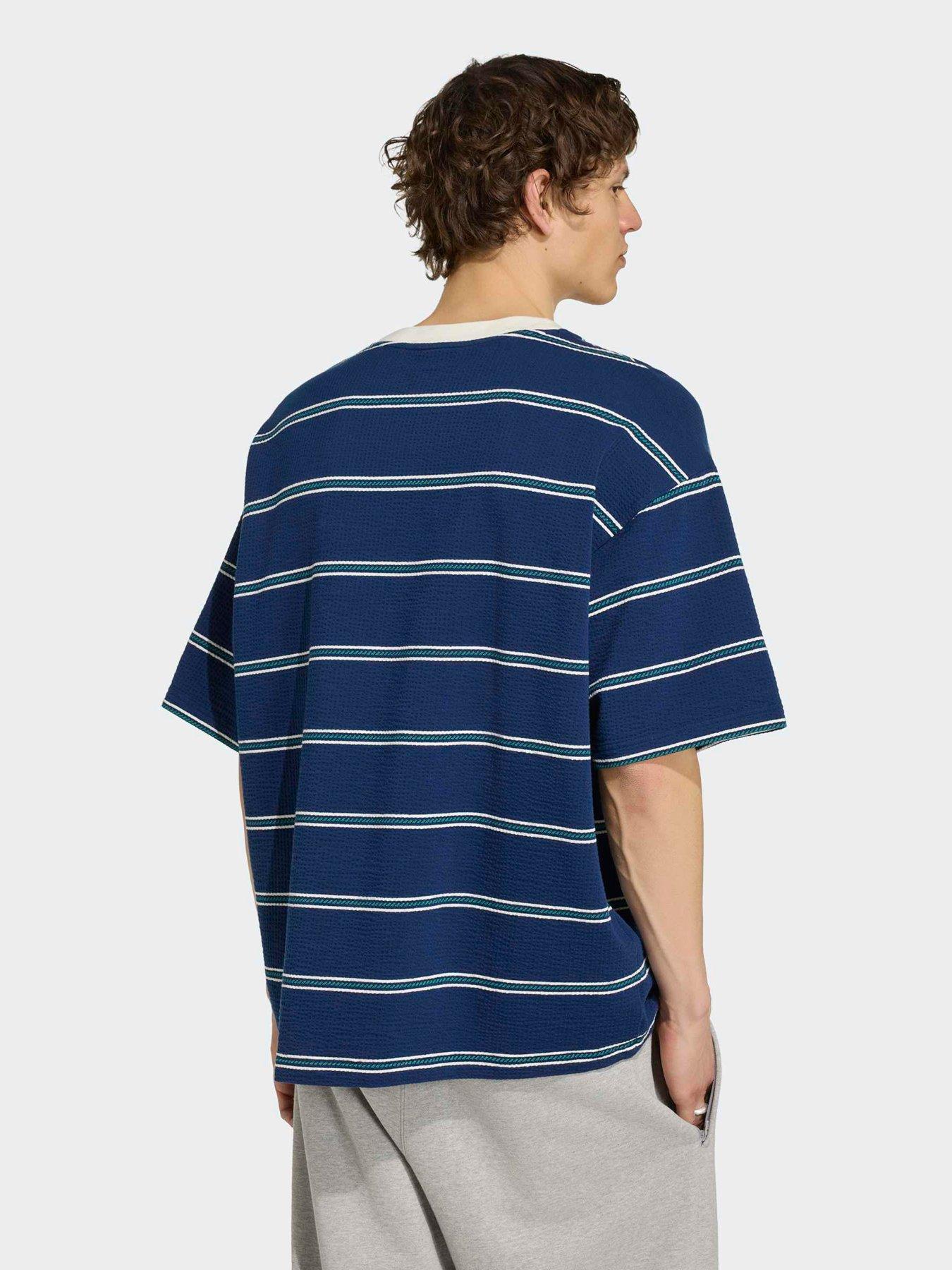 Image 2 of 6 of adidas Originals Mens Resort Stripe Tee - Blue