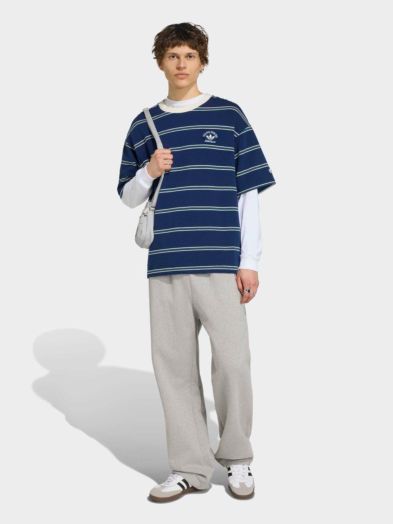 Image 3 of 6 of adidas Originals Mens Resort Stripe Tee - Blue