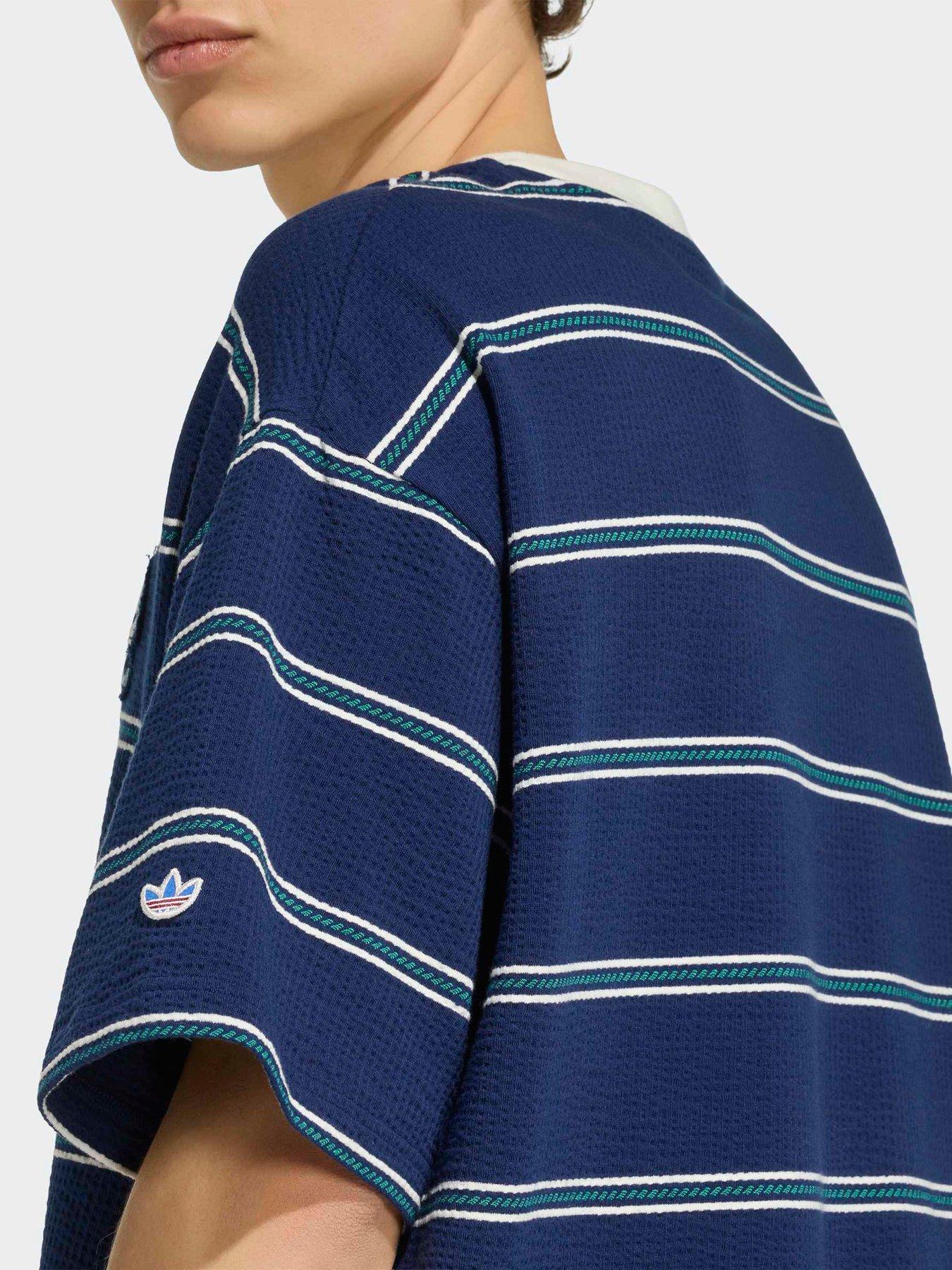 Image 5 of 6 of adidas Originals Mens Resort Stripe Tee - Blue