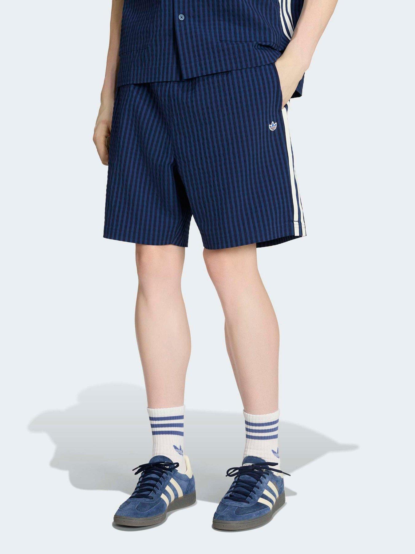 adidas Originals Mens Resort Stripe Shorts - Blue