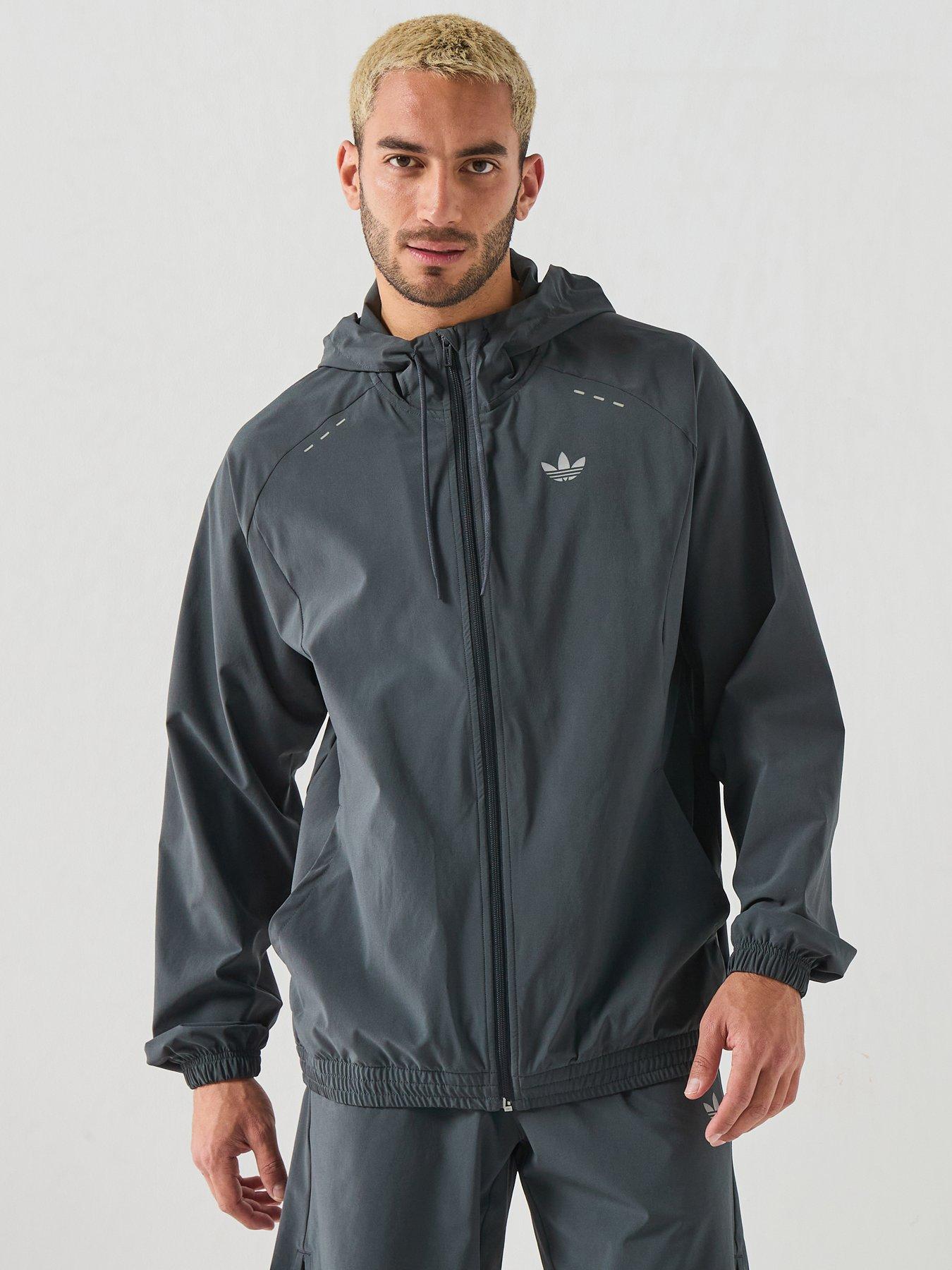 adidas Originals TECH TREFOIL ESSENTIALS WINDBREAKER - Night Grey