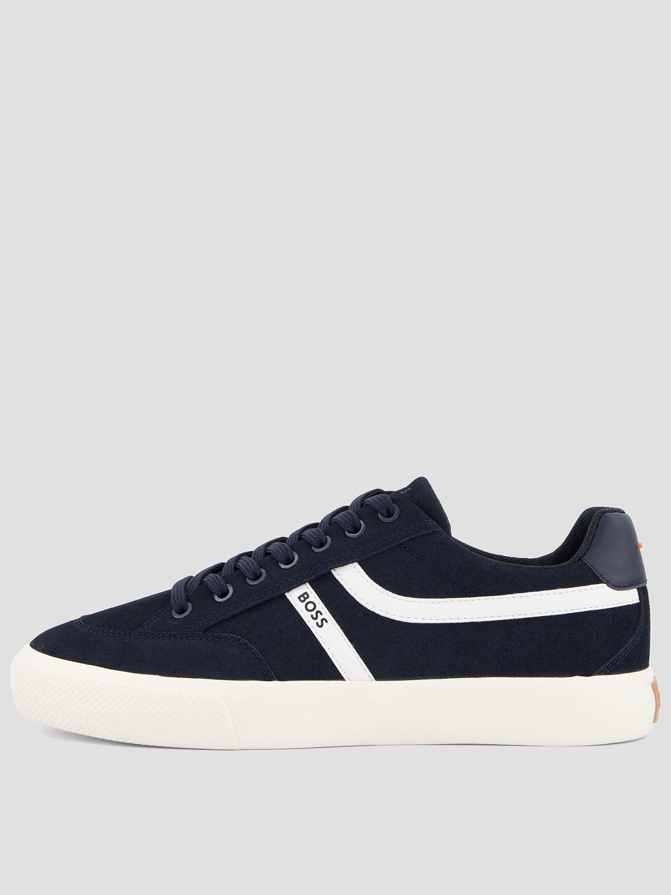 BOSS Orange Aiden Pipe Trim Tennis Trainers - Navy