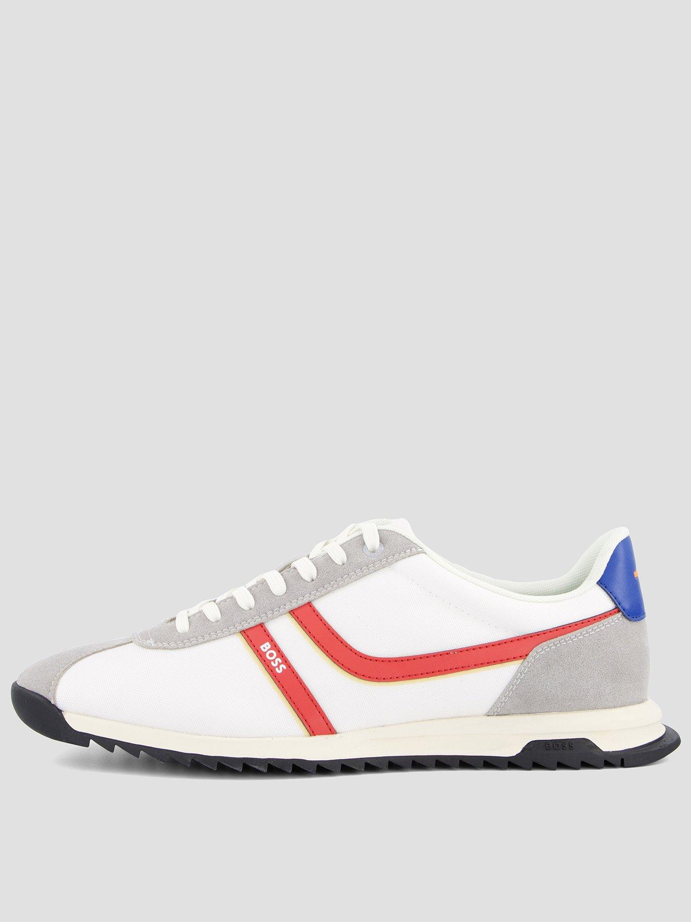 BOSS Orange Zayn Pipe Trim Tennis Trainers - Off White