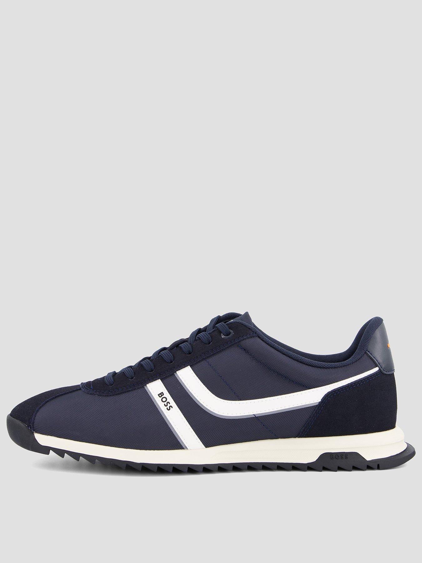 BOSS Orange Zayn Pipe Trim Tennis Trainers - Dark Blue